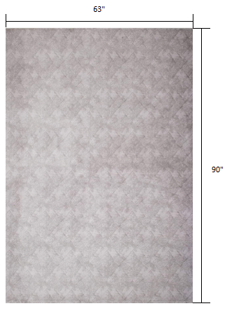 Exquisite Gray Distressed Diamonds Polyester and Cotton Area Rug for Elegant and Durable Modern Living Spaces