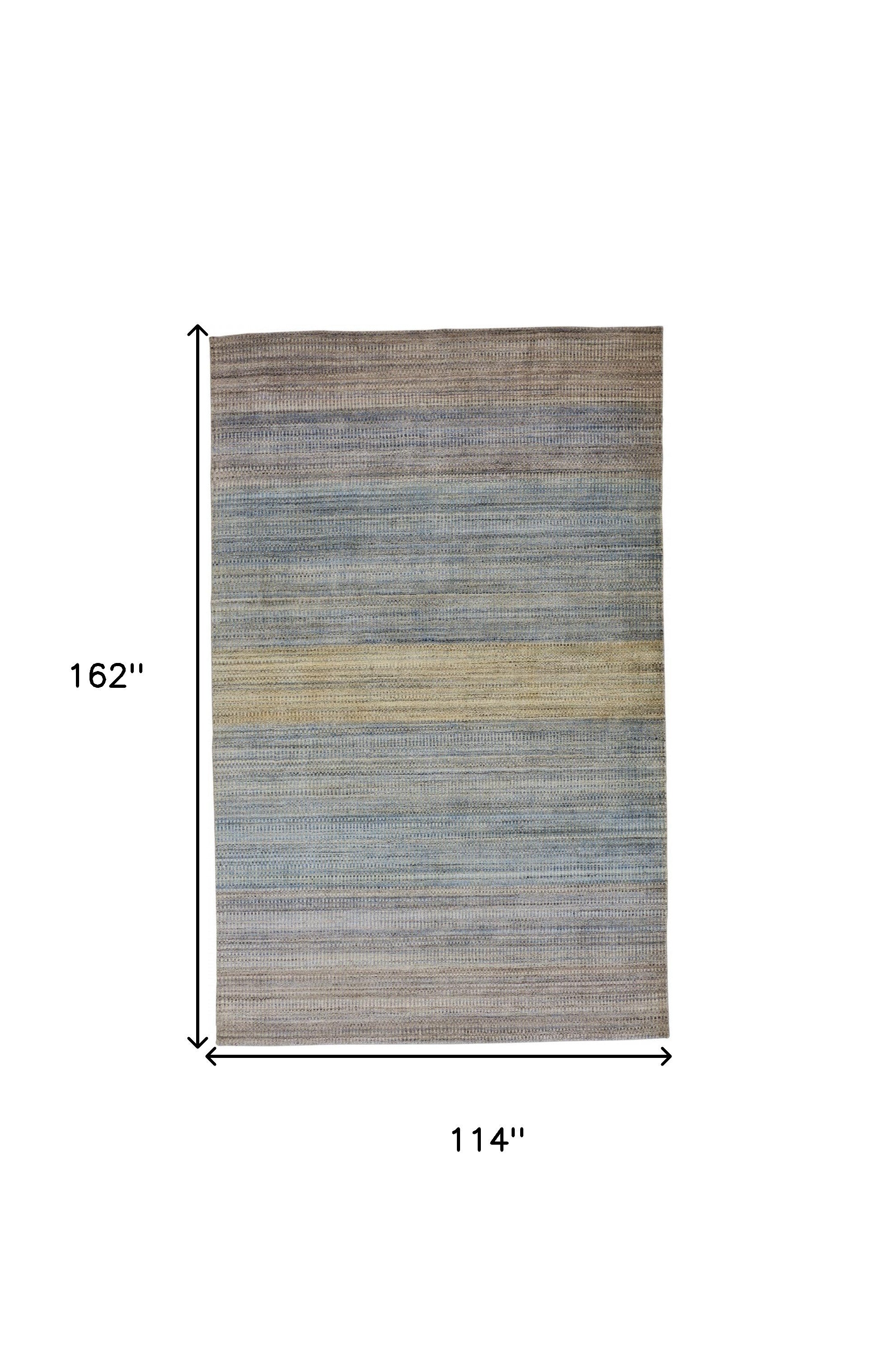 Exquisite Hand-Woven Ombre Area Rug in Blue and Green Rectangle for Your Space