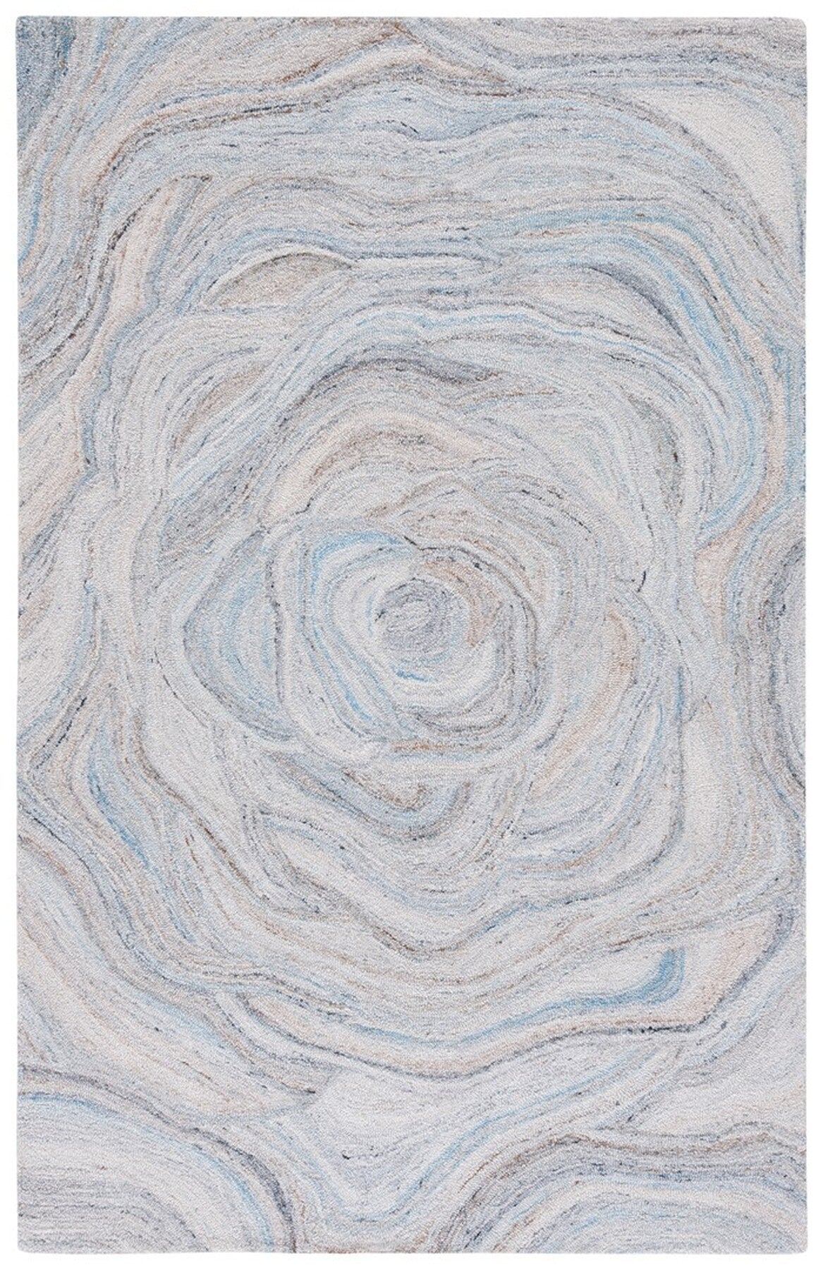 Luxurious Hand-Tufted Abstract Contemporary Rug - 90% Polyester & 10% Wool for Stylish Homes
