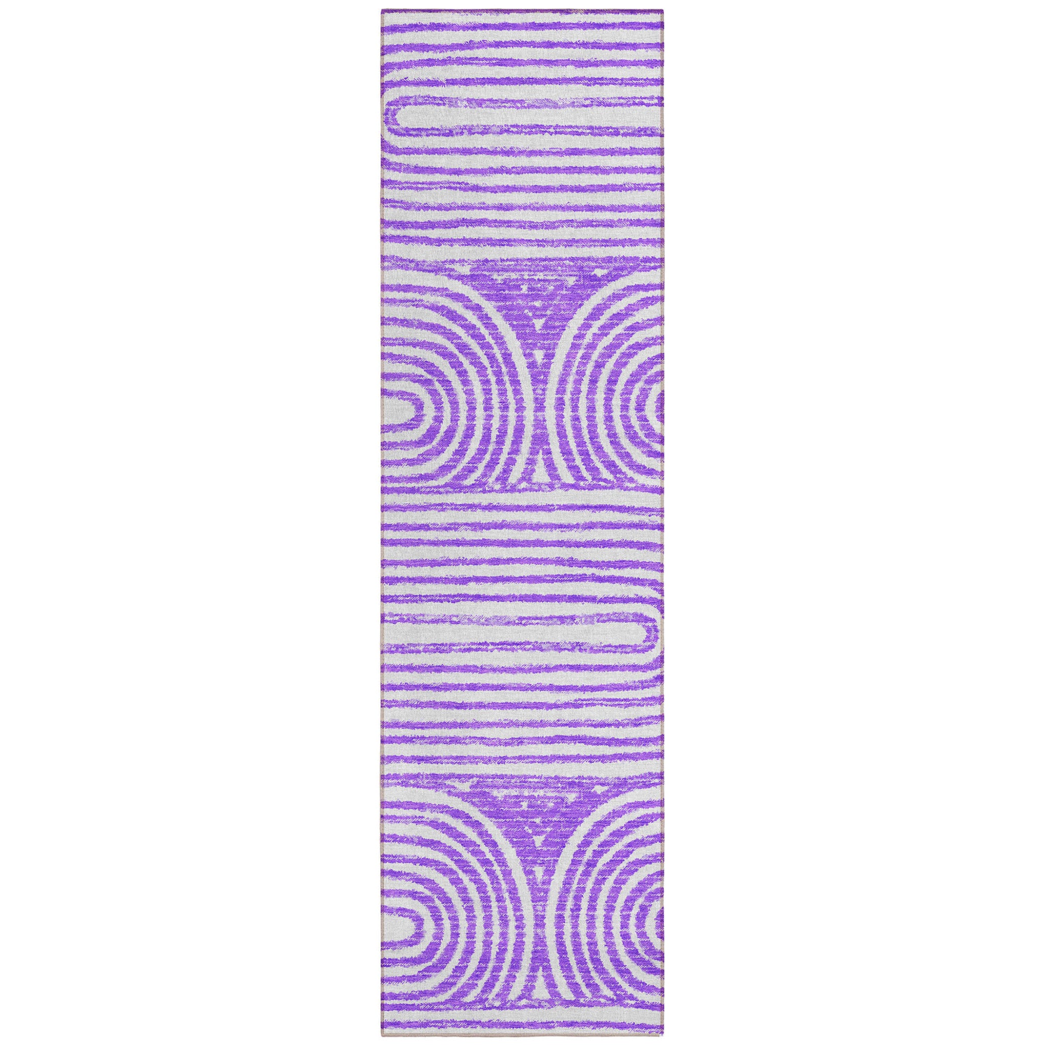 Modern Washable, Stain-Resistant & Non-Skid Abstract Indoor-Outdoor Runner Rug