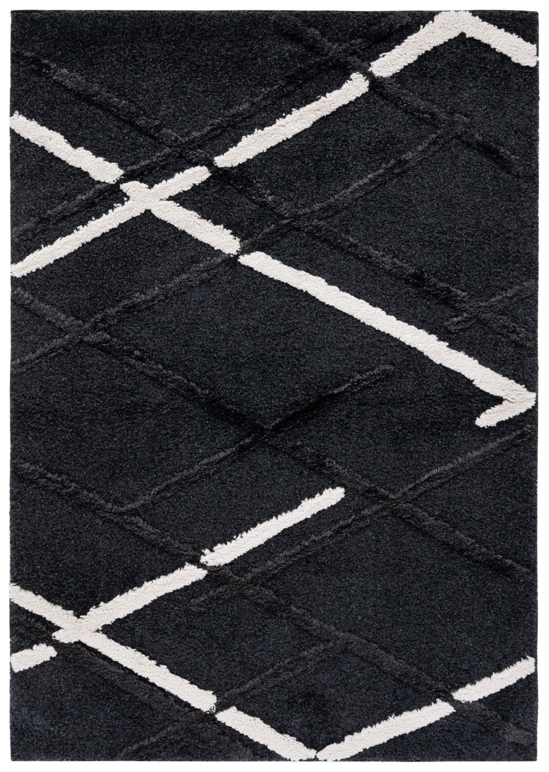Turkish Power Loomed Hi-Lo Shag Rug - 42mm Pile for Luxury, Comfort & Durability