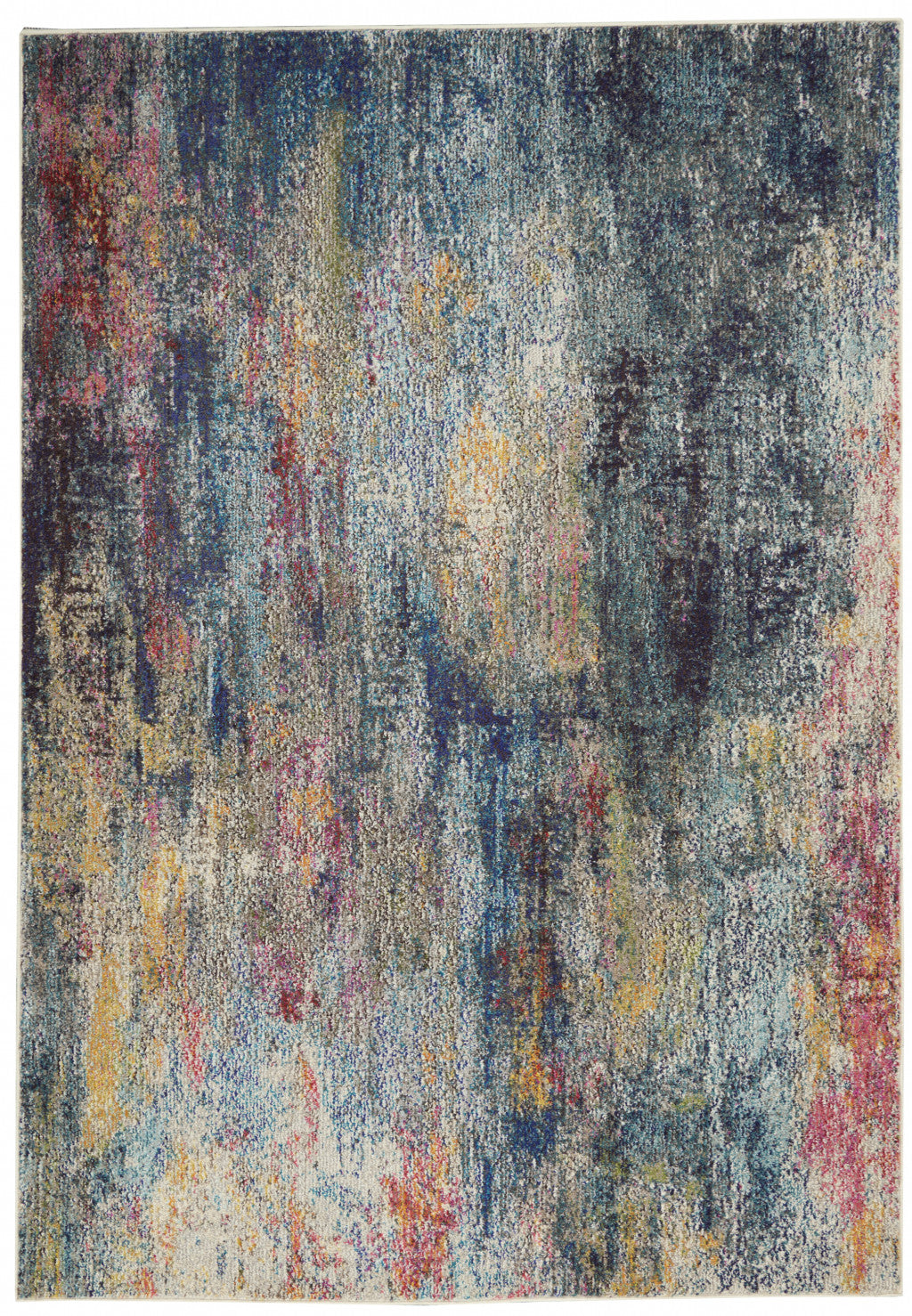 5' x 7' Rectangle Multicolor Abstract Anti - Slip Area Rug for Stylish Home Decor
