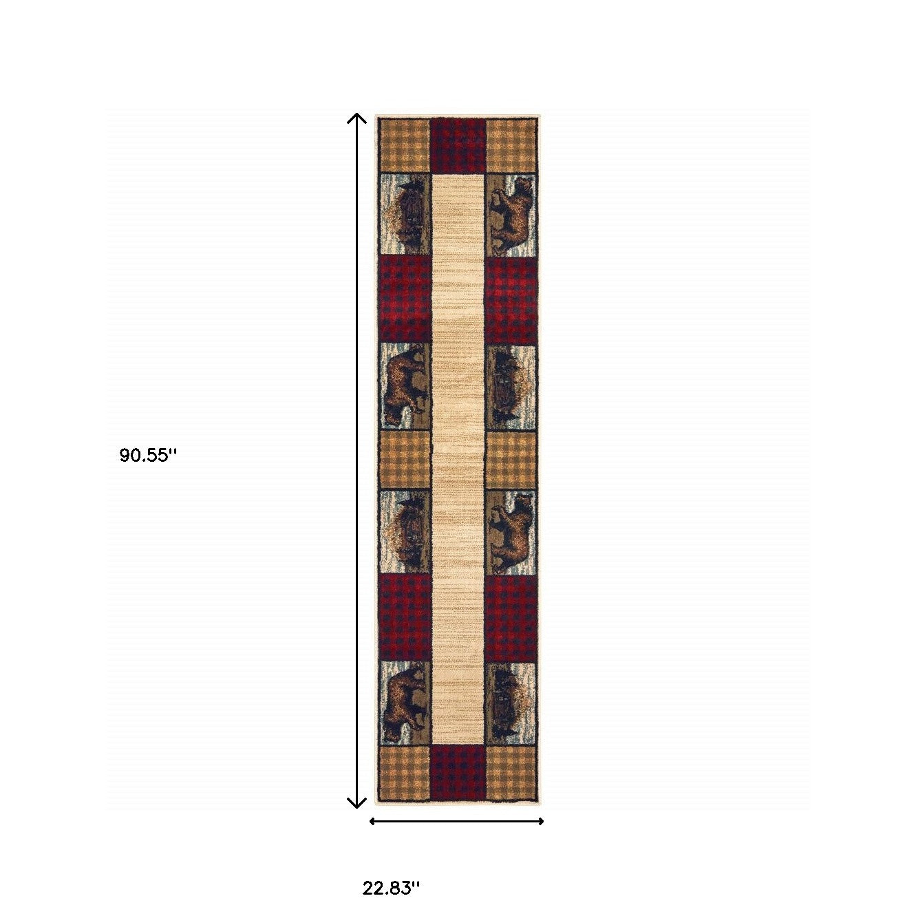 Ivory Southwestern-Style Runner Area Rug with Stain-Resistant Feature, Ideal for Stylish Home and Pet-Friendly Living Spaces