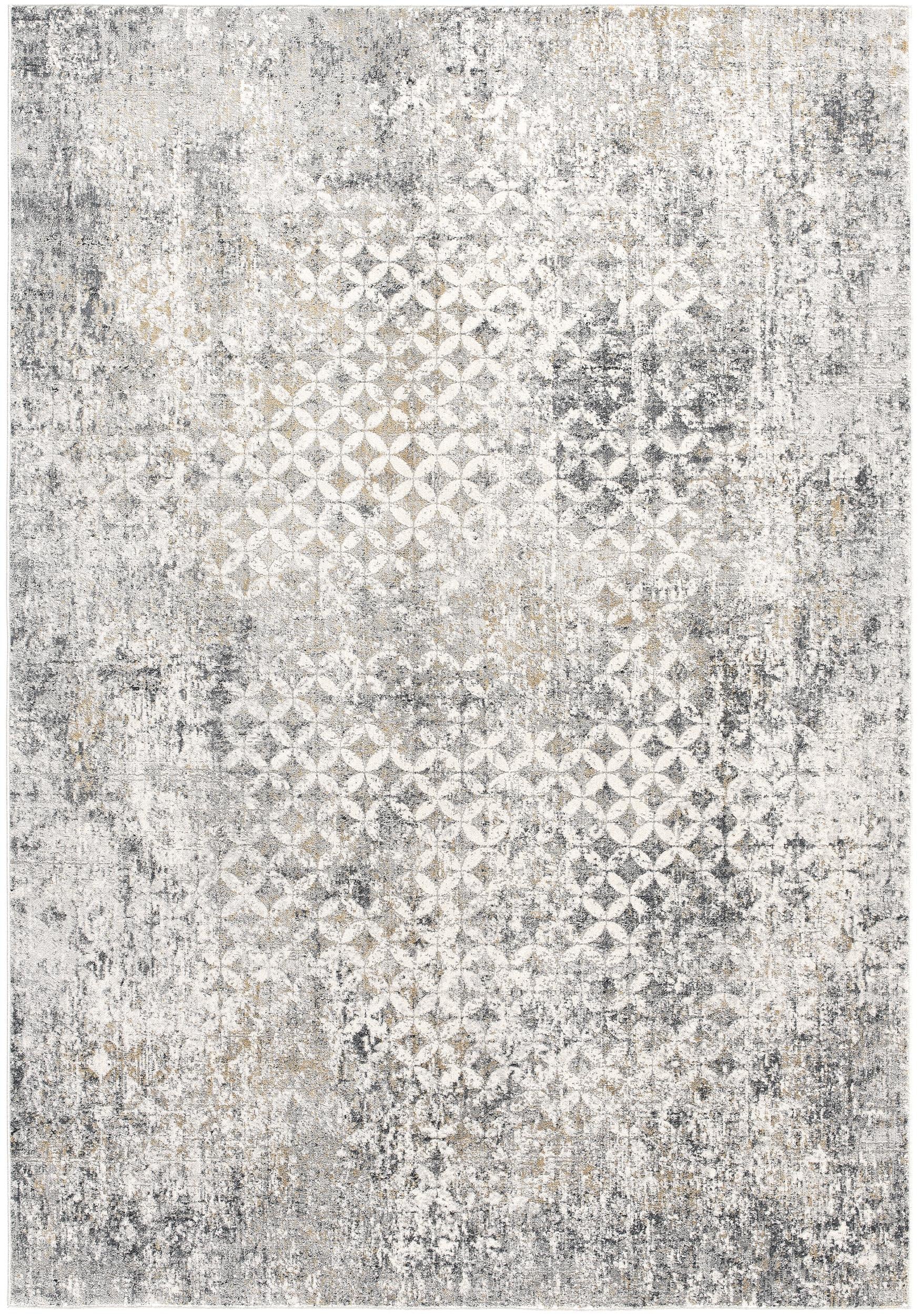 Stylish and Elegant Gray and Ivory Distressed Abstract Runner Rug for Modern Interior Spaces to Elevate Your Home Décor