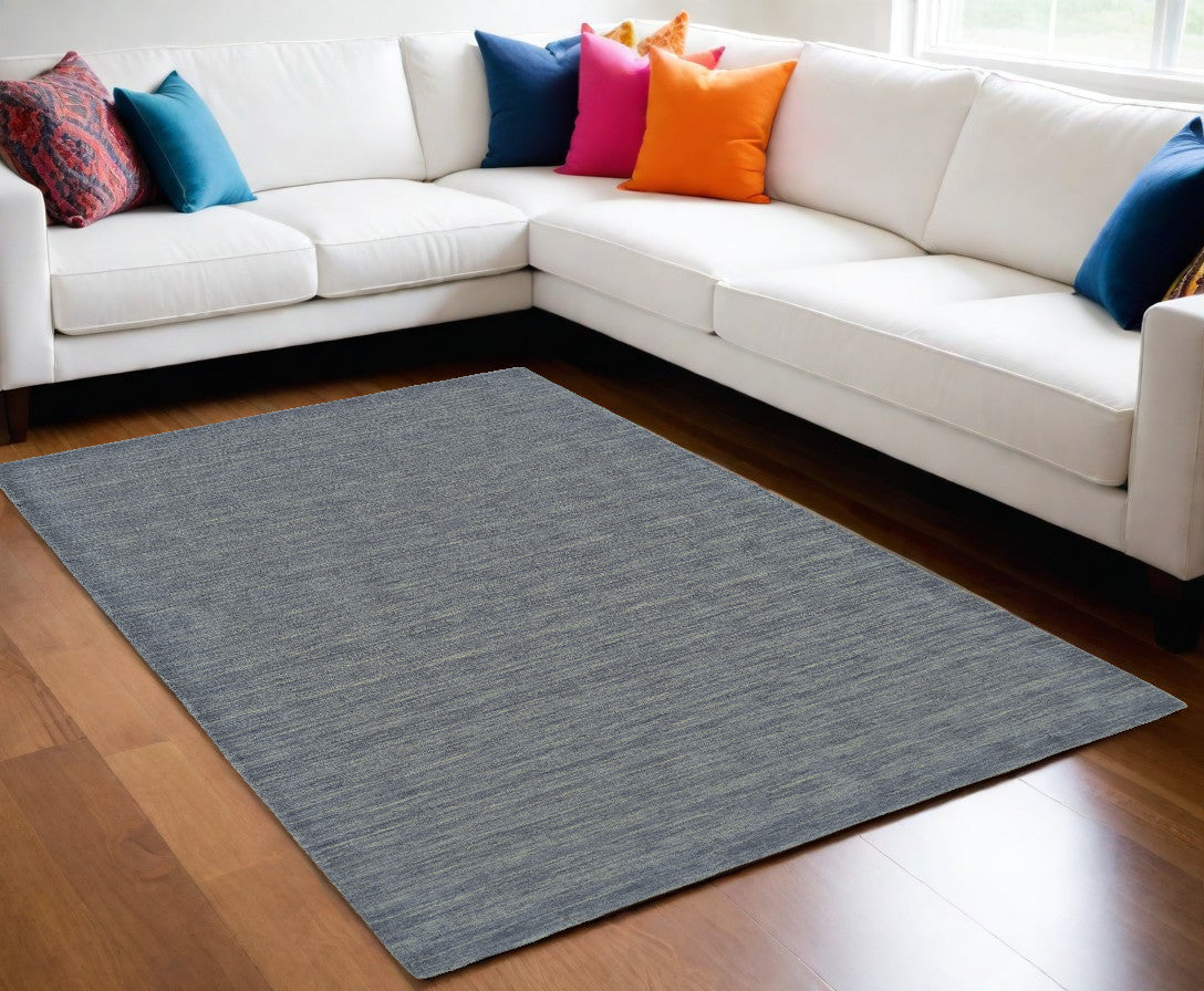 Stain-Resistant Hand Woven Wool Blend Area Rug with Unique Artisan-Crafted Design for Contemporary Modern Spaces