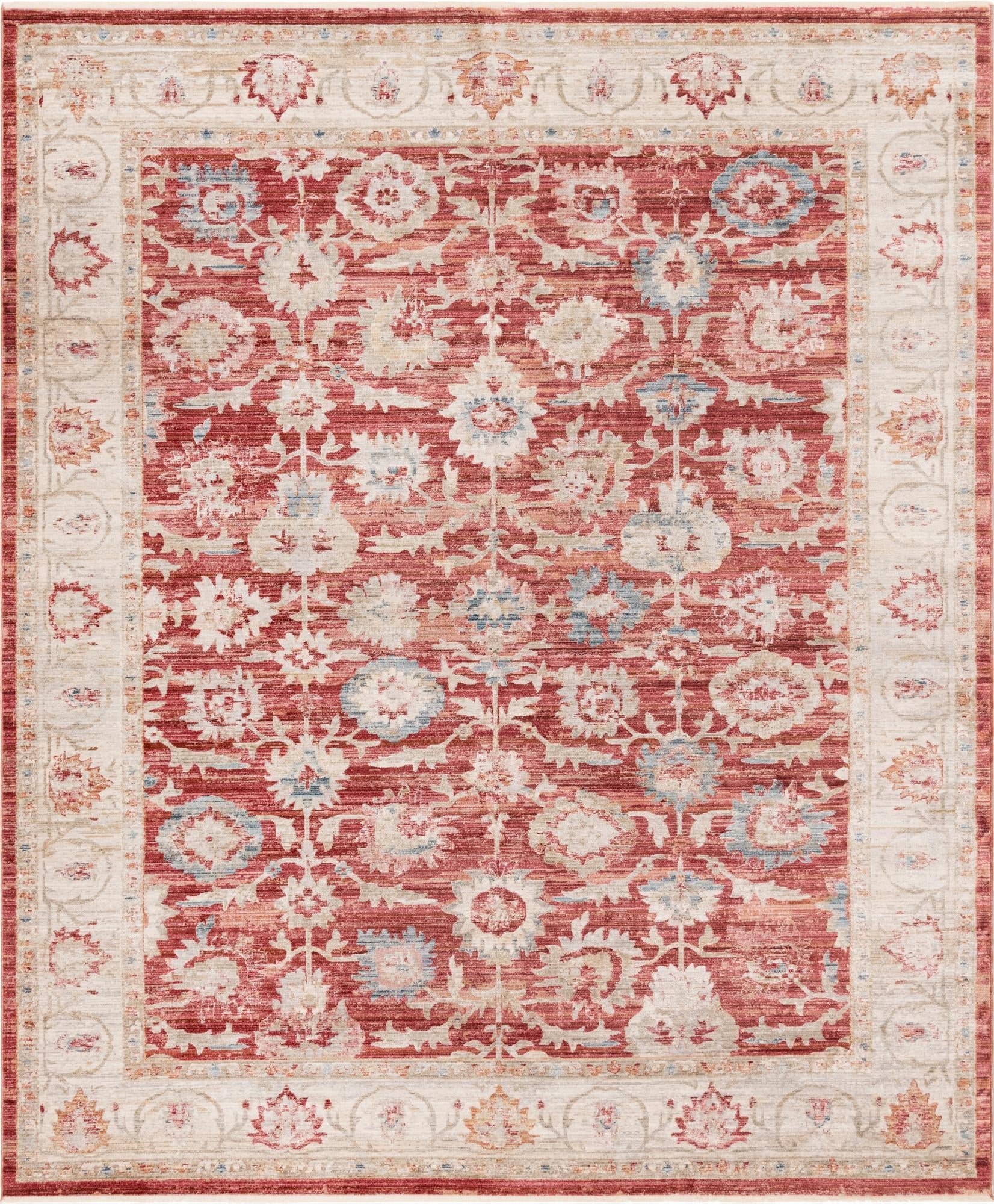 Noble Floral and Border Area Rug - A Durable, Adaptable, and Effortlessly Maintained Design for Stylish Living Spaces and Various Areas
