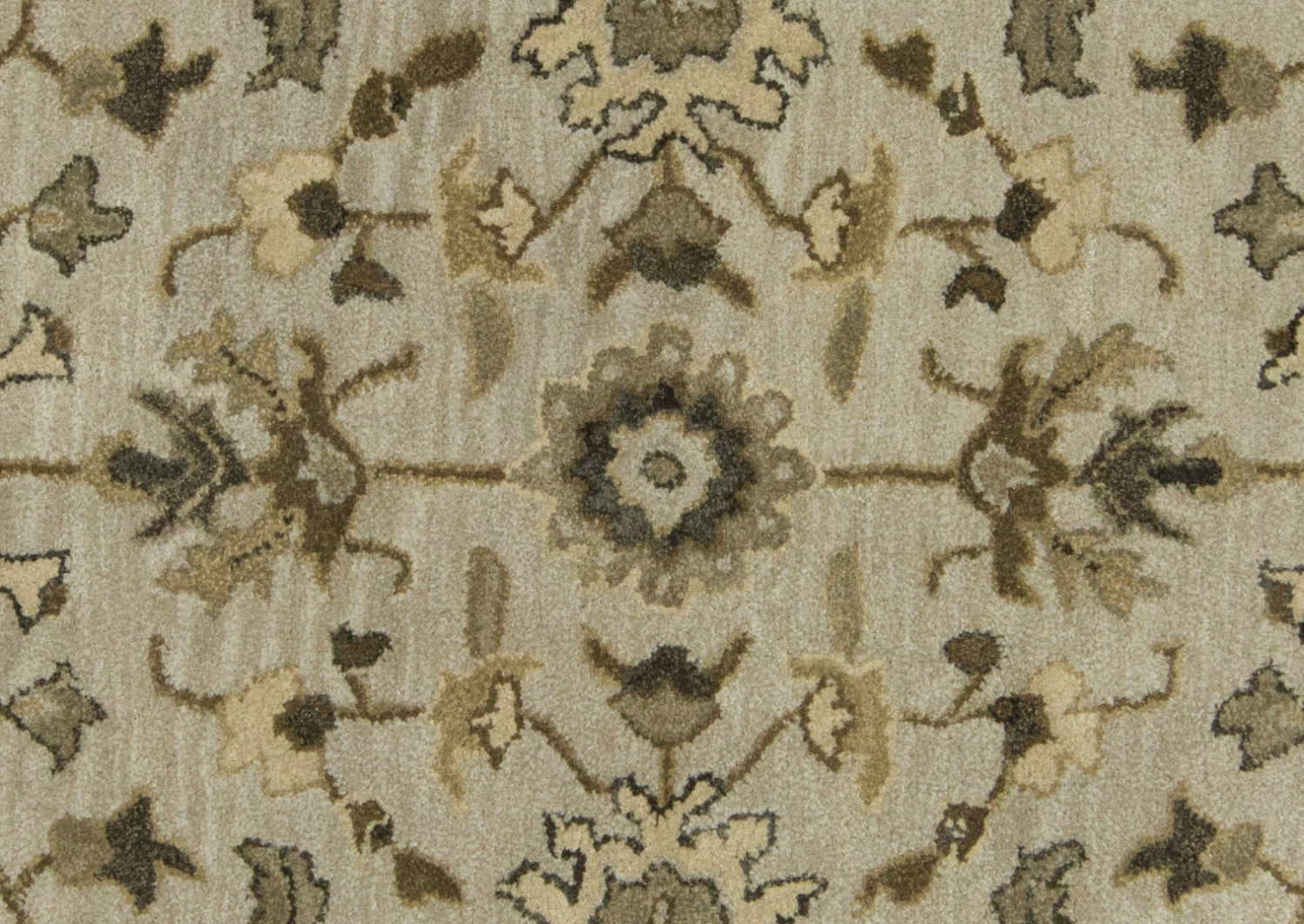 Exquisite Hand-Tufted Floral Wool Area Rug with Elegant Gray, Ivory, and Taupe Design for a Cozy and Stain-Resistant Living Space