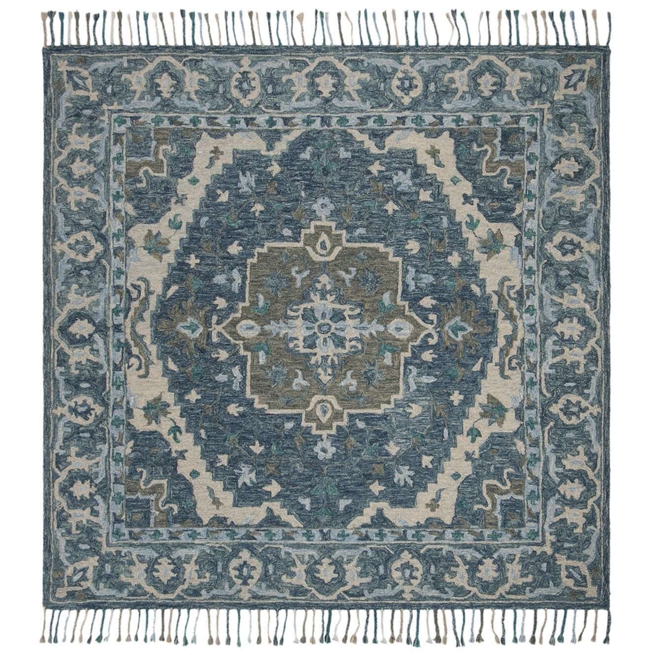 Luxurious Hand-Tufted Wool Pile Rectangle Rug with 7MM Soft Pile Height, Originating from India