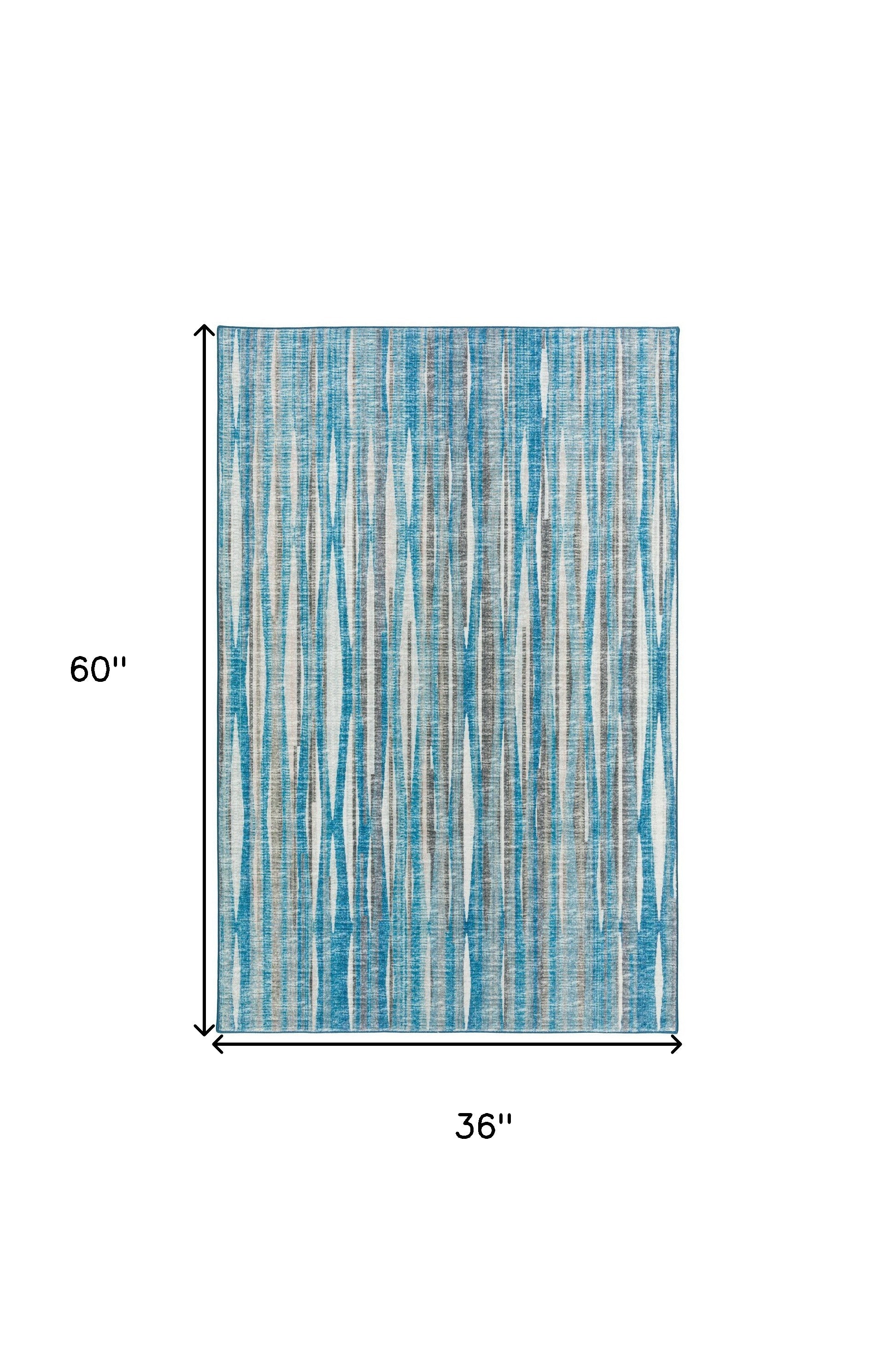 3' x 5' Handmade Blue Ombre Tufted Area Rug for Cozy & Contemporary Spaces