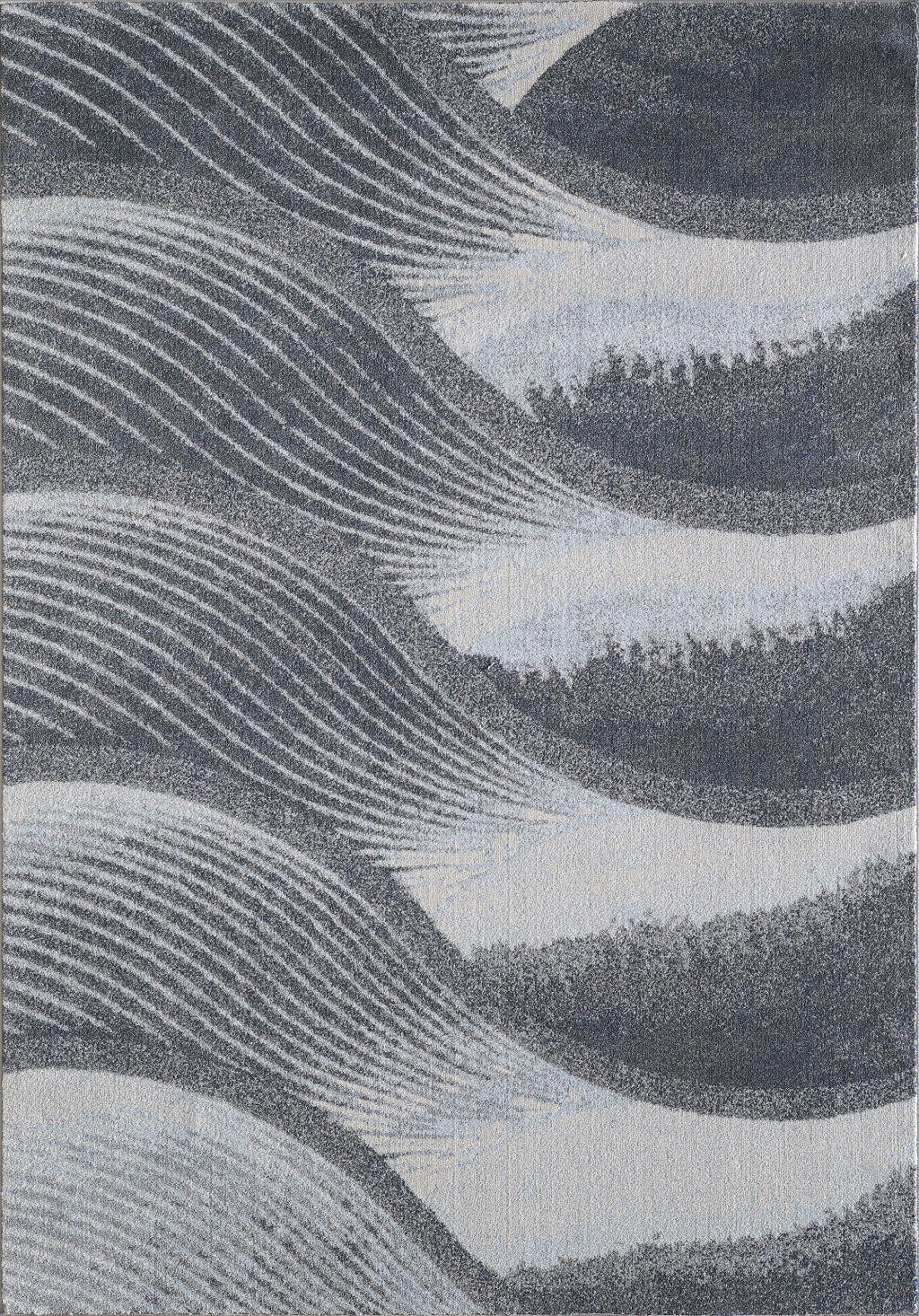 Exquisite 5-Foot by 8-Foot Blue and Gray Abstract Area Rug - Soft, Stain-Resistant Floor Covering for Every Room!