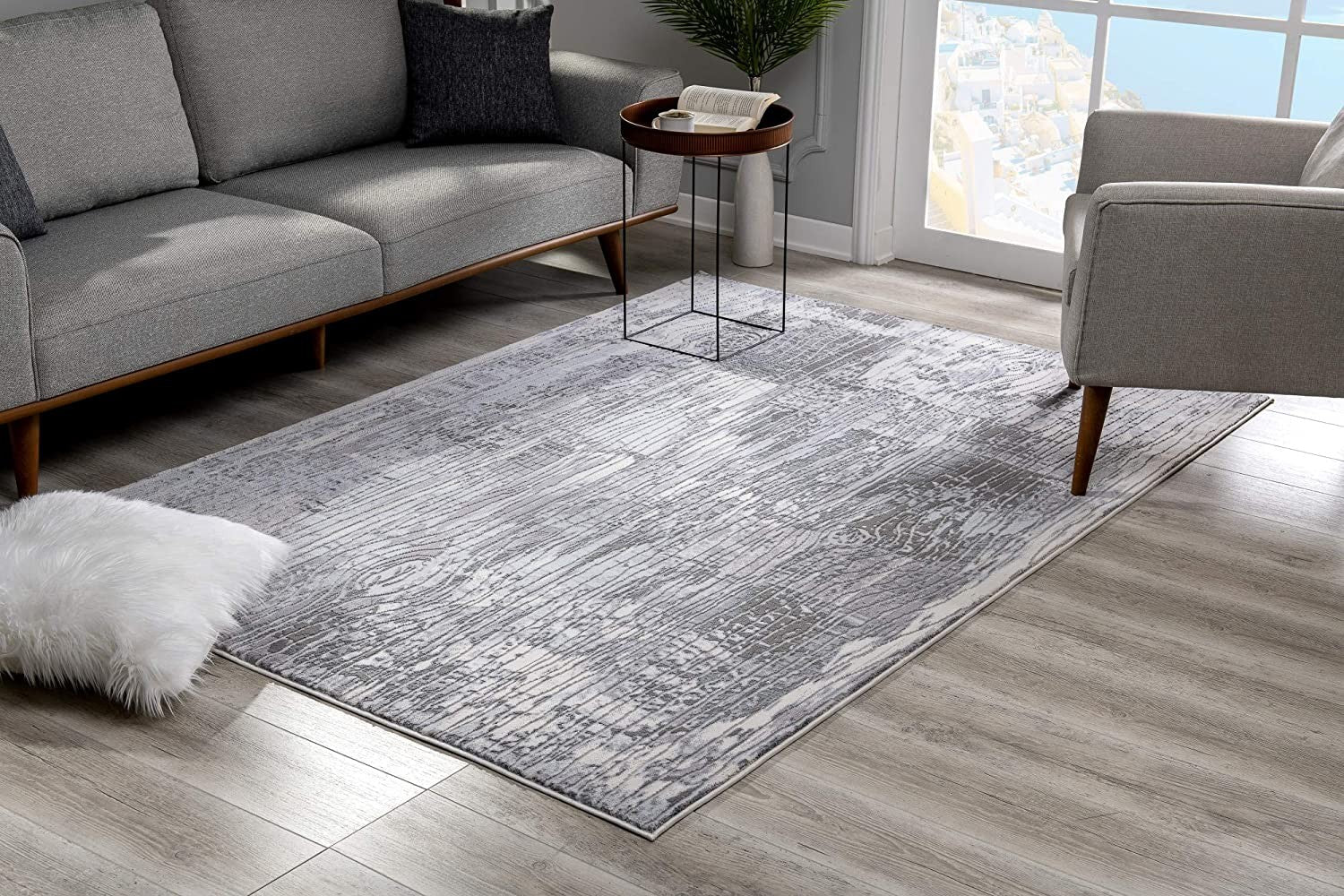 Turkish-Made Blue Abstract Power Loom Runner Rug for a Stylish Living Space