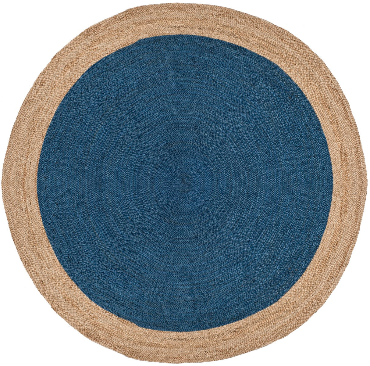 Stylish Natural Hand-Woven Coastal Round Rug Made of Soft and Sustainable Jute for Both Beach House and City Living