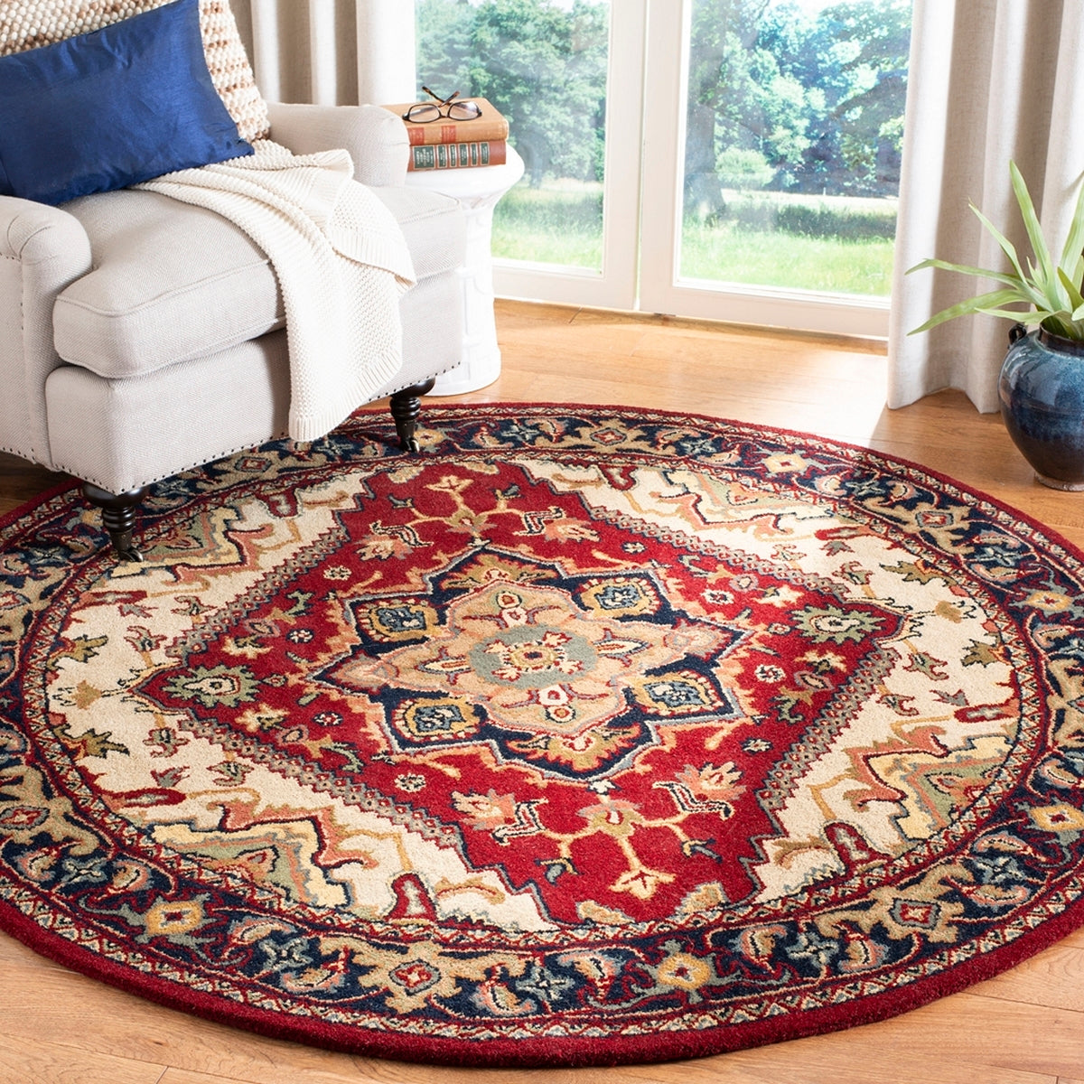 Luxurious Heritage Wool Pile Rug with Hand - Tufted Exquisite Craftsmanship for Timeless Beauty
