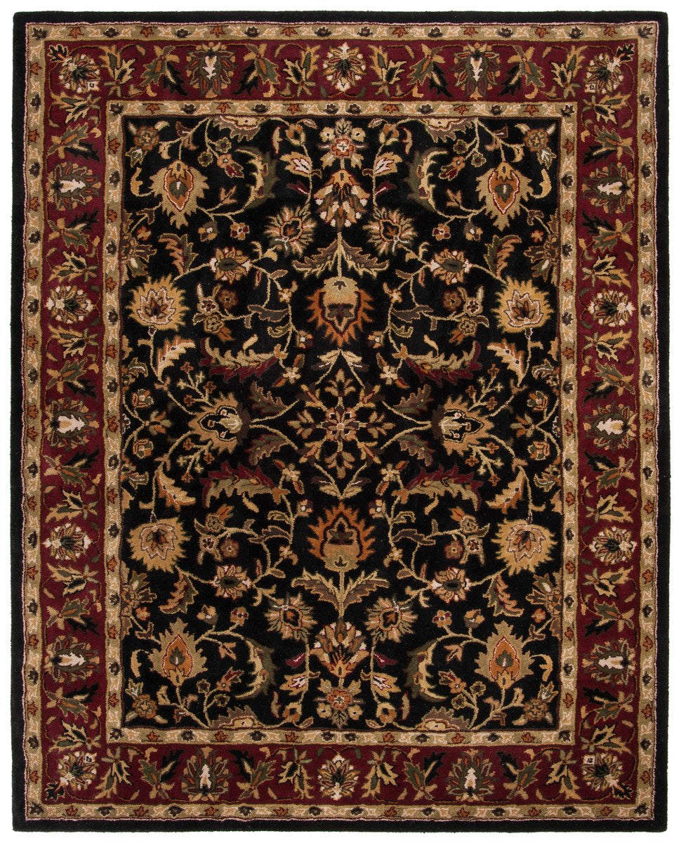 Exquisite Hand - Tufted Wool Pile Area Rug from India with an Elegant Rectangle Design for Enduring Home Decor