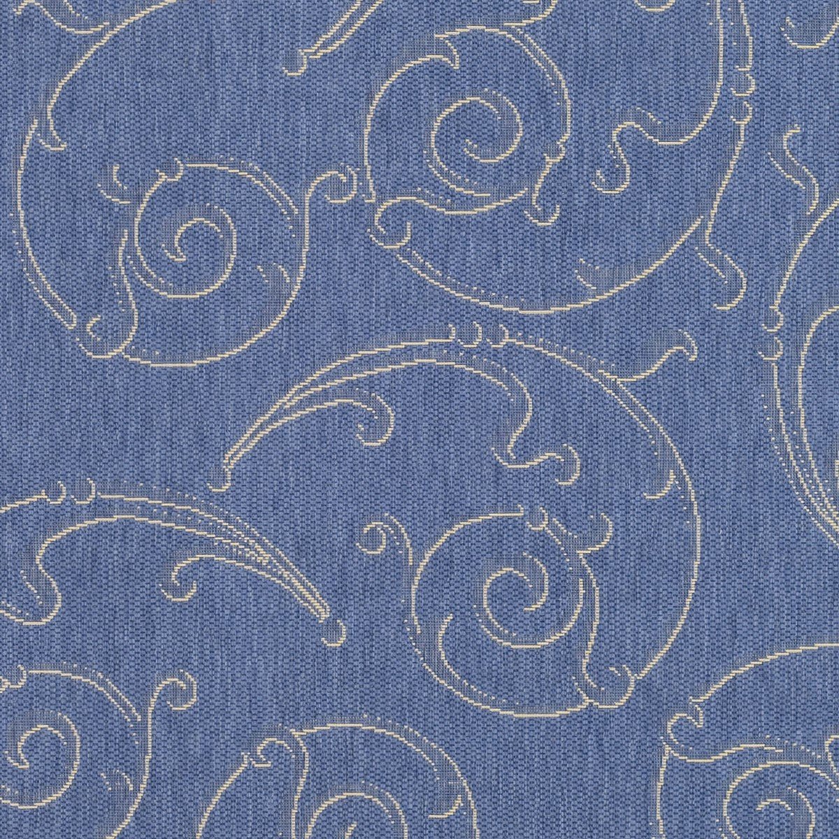 Stylish Courtyard Decor - Luxurious Power Loomed Indoor and Outdoor Area Rug Featuring an Elegant Vine Scroll Pattern