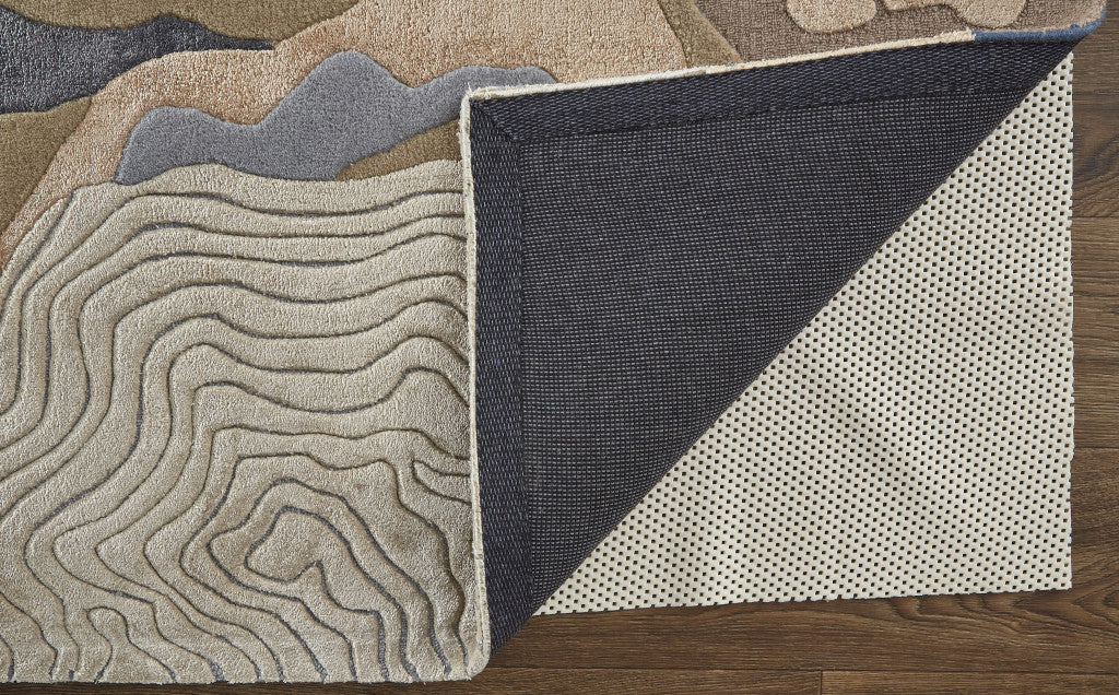 Handmade Wool Area Rug with Abstract Design for Warmth and Elegance in Any Room