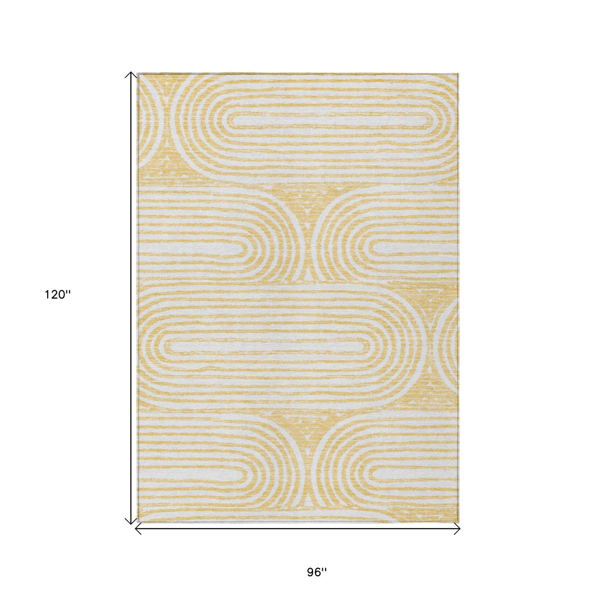 Modern Washable, Stain-Resistant & Non-Skid Abstract Indoor-Outdoor Runner Rug