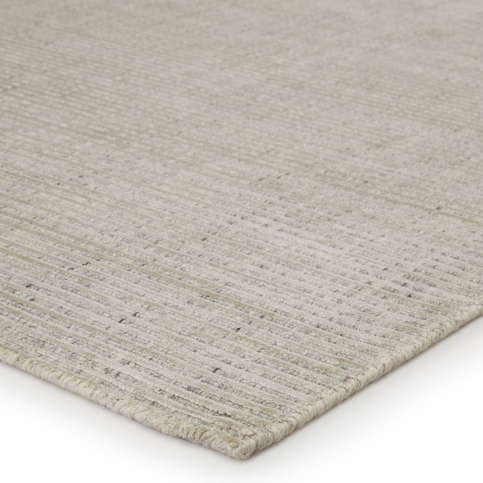 Exquisite Handmade Indoor Rug: 60% Wool, 40% Viscose in Gray and Light Taupe