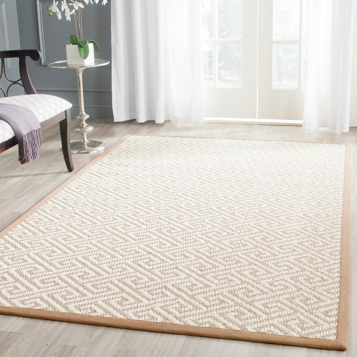 Soft and Sustainable Sisal Power Loomed Rug for Coastal and Elegant Spaces