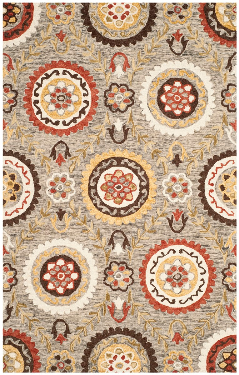 Safavieh Elegant Hand - Hooked Wool Pile Suzani Rug for Home Living Spaces