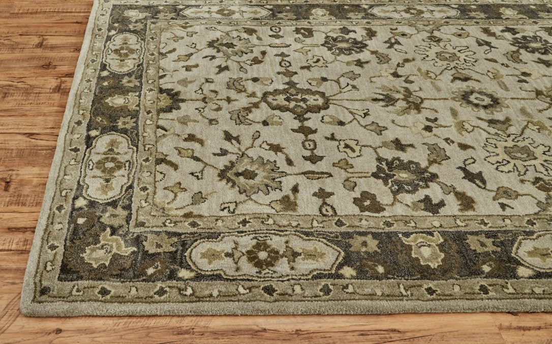 Eaton Hand-Tufted Wool Rug: Timeless Persian Design for Elegant Home Decor