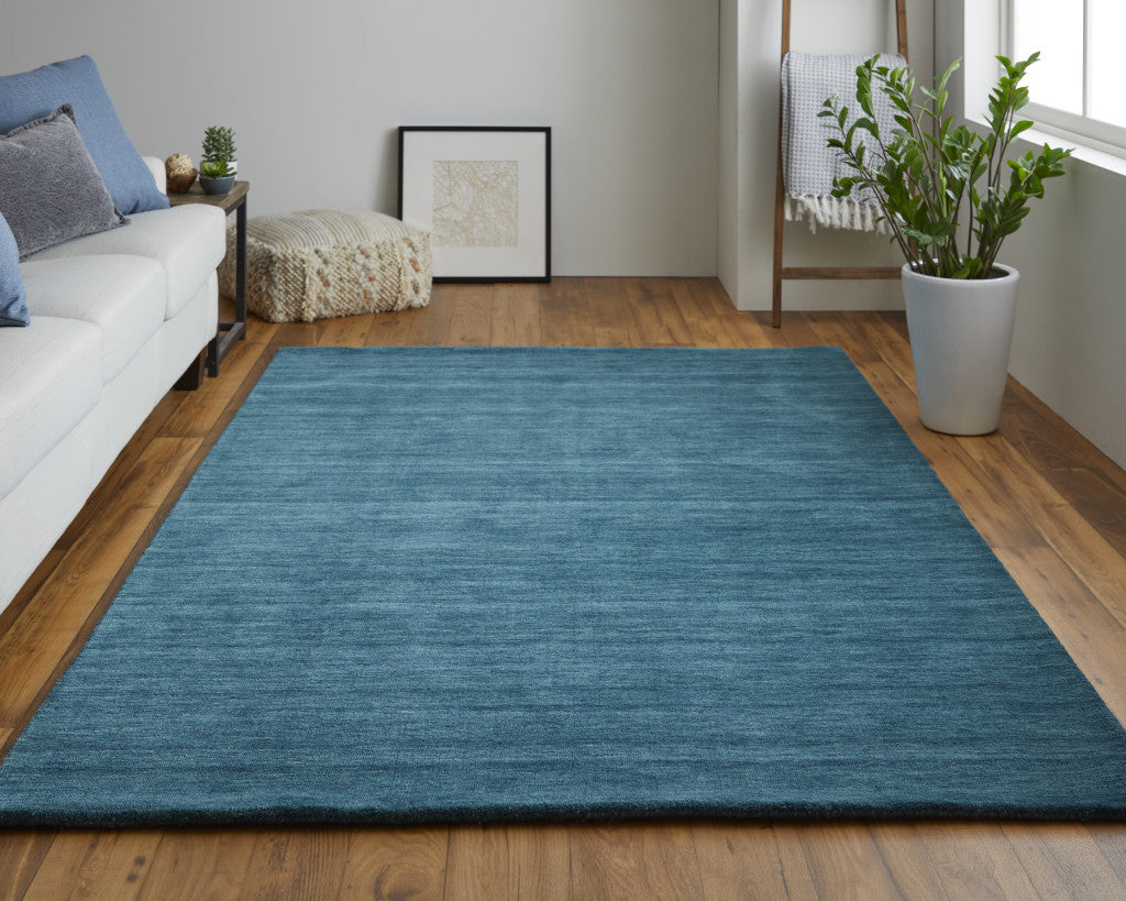 Stain-Resistant Hand Woven Wool Blend Area Rug with Unique Artisan-Crafted Design for Contemporary Modern Spaces