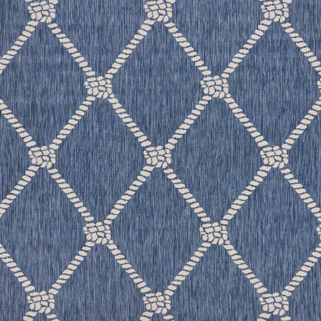 Premium Turkish 8' x 10' Outdoor Area Rug in Stylish Blue and Gray for Elegant Homes
