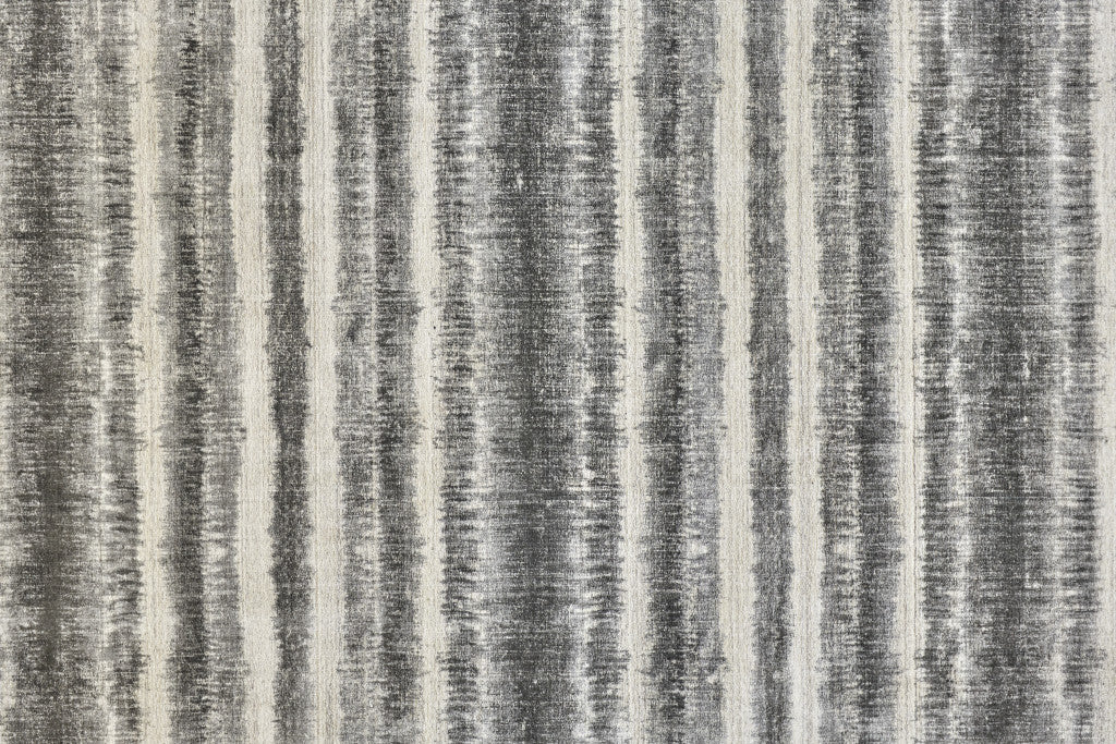 Exquisite Hand-Woven Area Rug in Elegant Tan, Ivory & Black Abstract Design for Home Decor