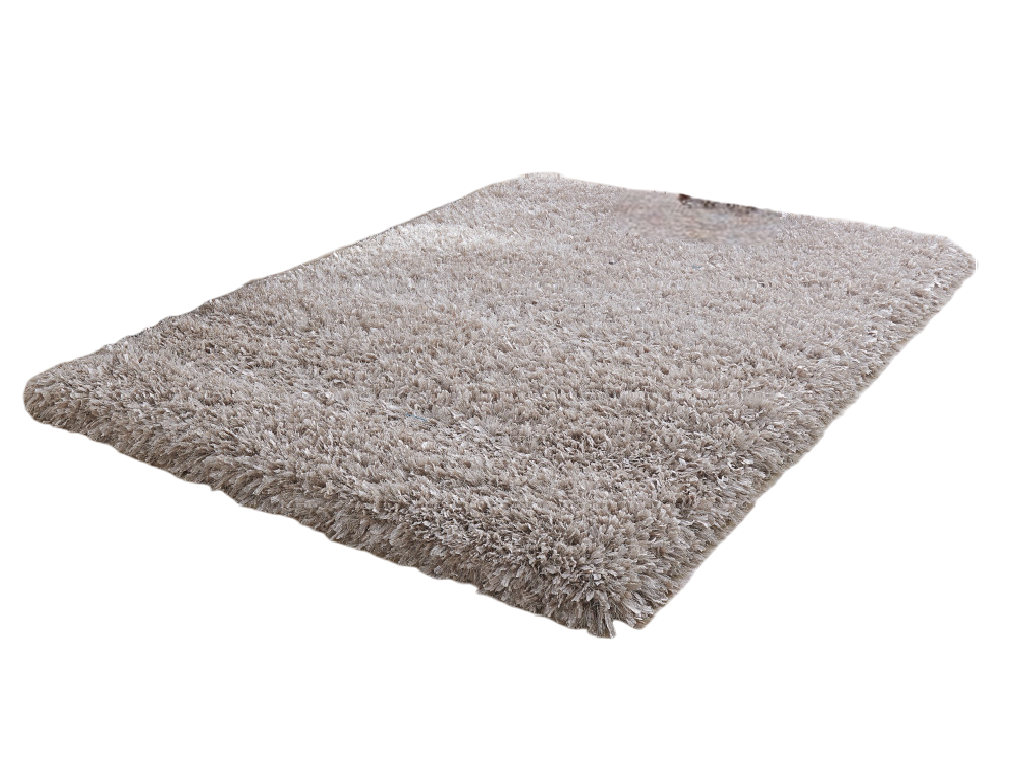 Exquisite Hand-Tufted Beige Shag Area Rug - Ideal for Adding Comfort and Style to Your Living Room or Bedroom