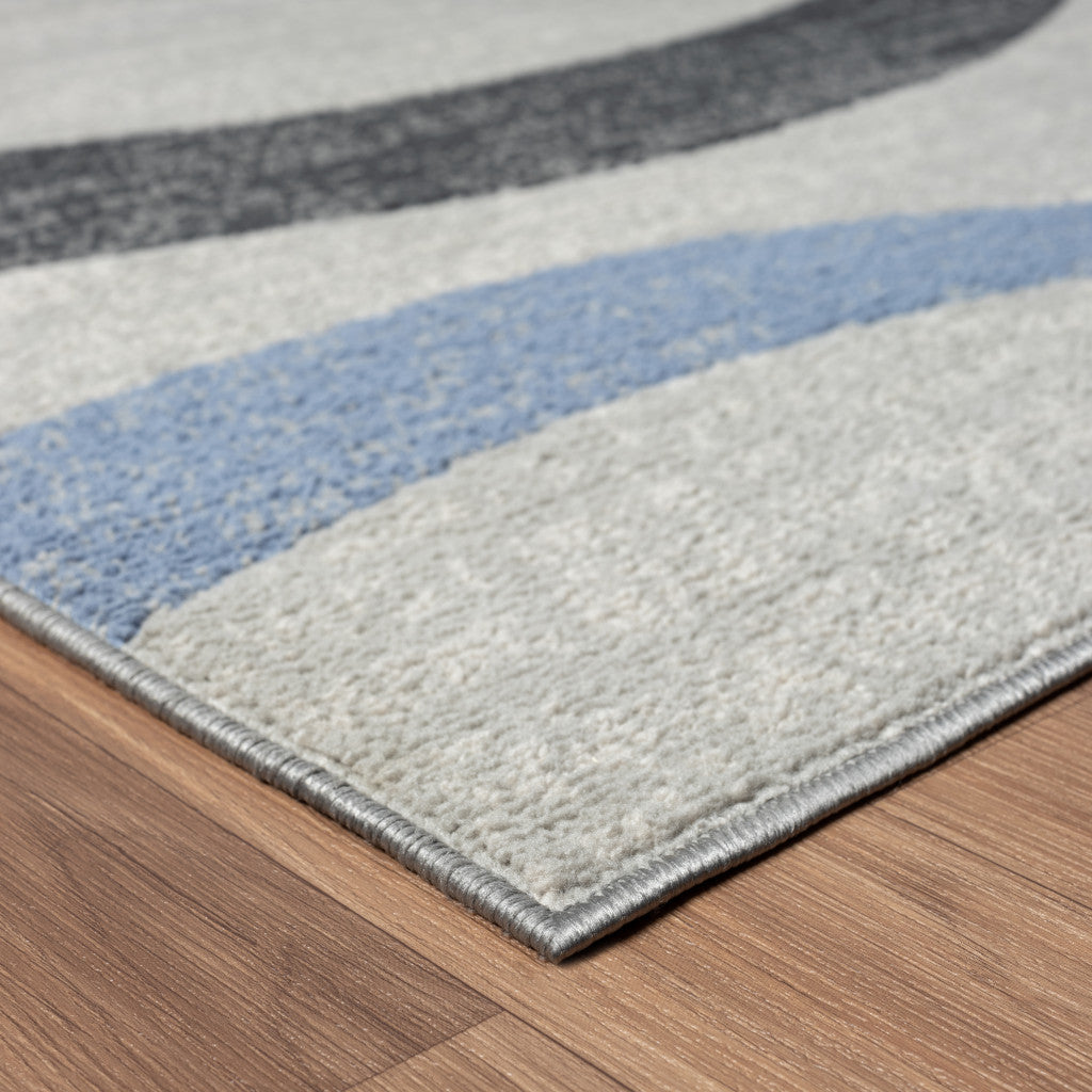 Stylish Turkish Blue Geometric Area Rug for Comfort and Visual Appeal in Any Room