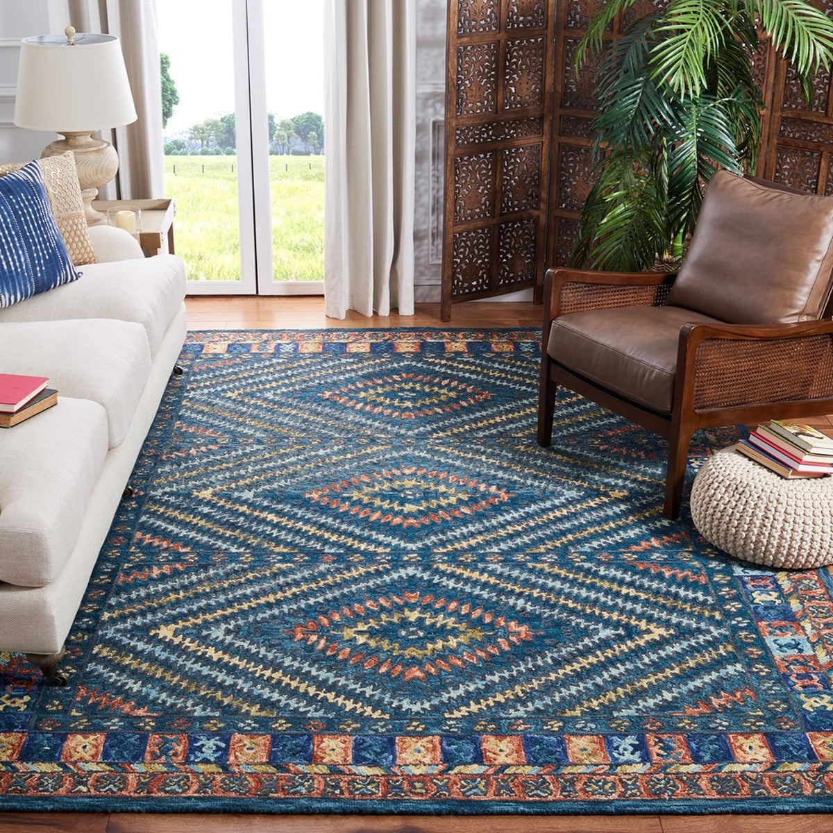 Artisan-Crafted Aspen Bohemian Style Hand-Tufted 100% Wool Pile Floor Rug for a Warm and Fashionable Home Decor