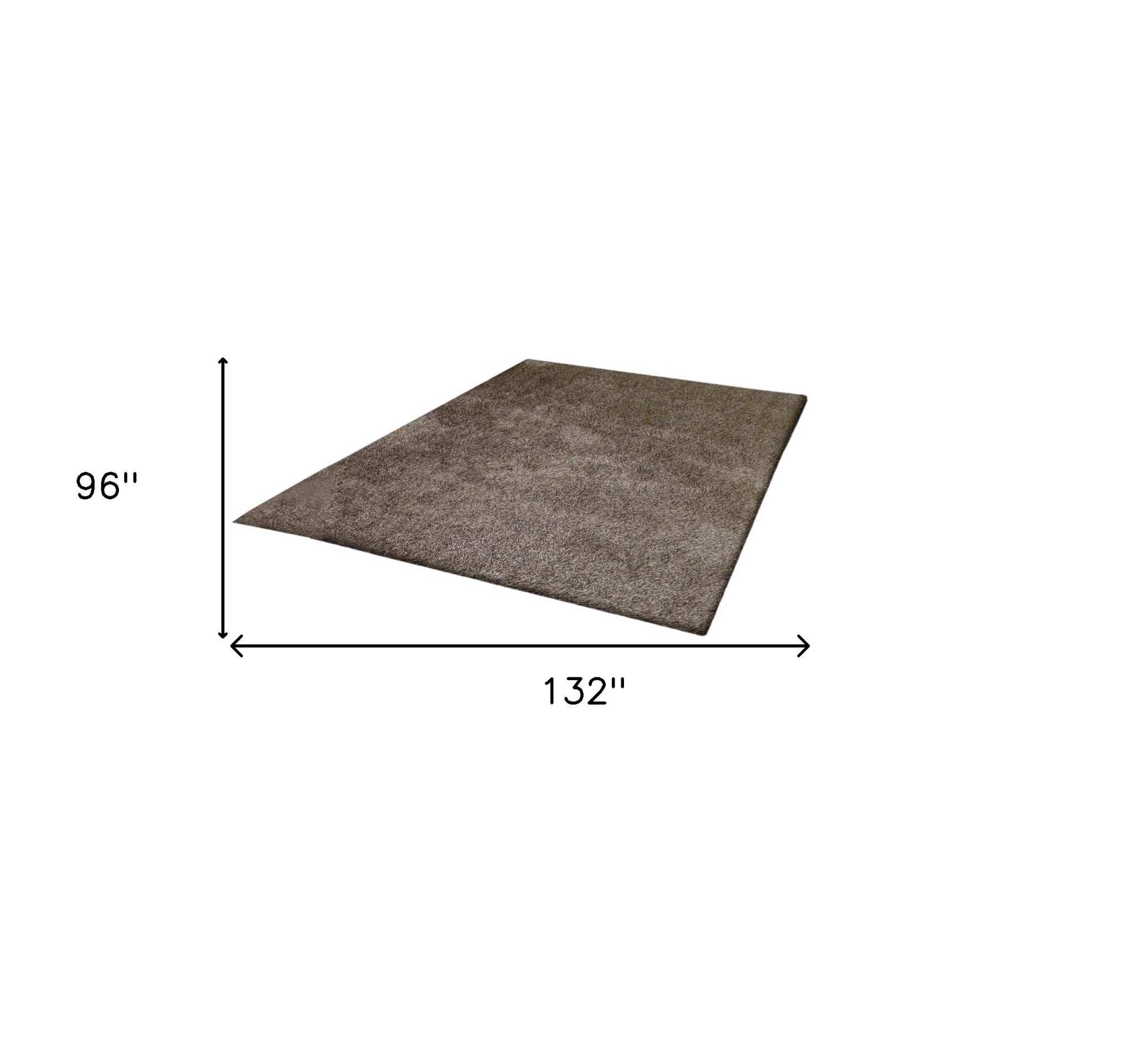 Exquisite Hand - Tufted Luxury Brown Shag Area Rug for Elegant Living Room and Home Decor