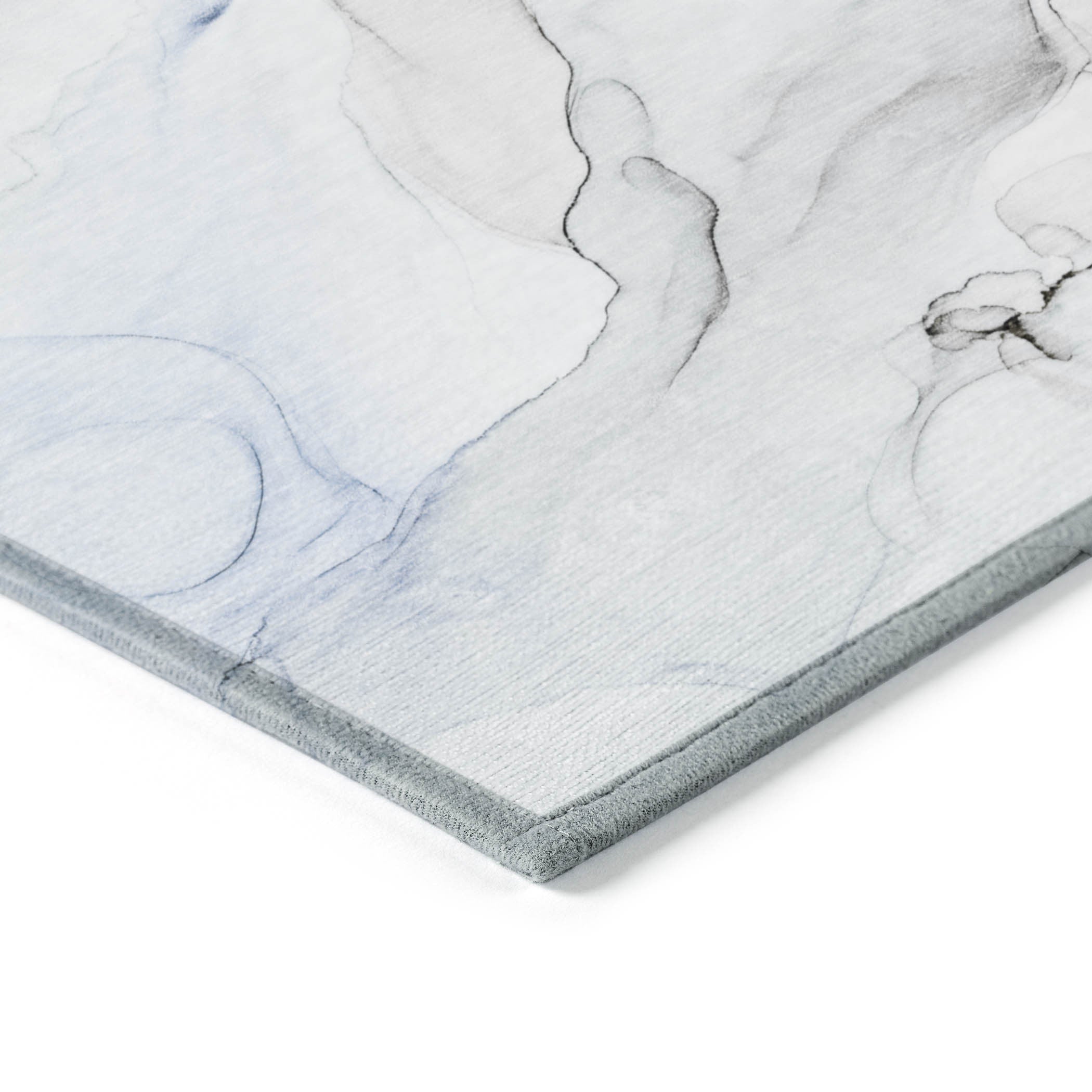 Stylish Washable Gray and Pink Abstract Runner Rug for Indoor & Outdoor, Stain-Resistant
