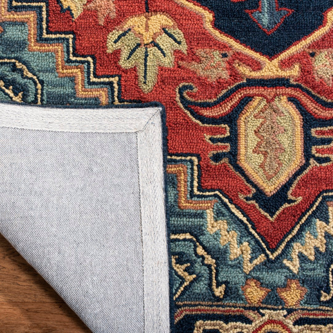 Luxurious Hand-Woven Wool Pile Rectangle Rug from India for Elegant Interiors
