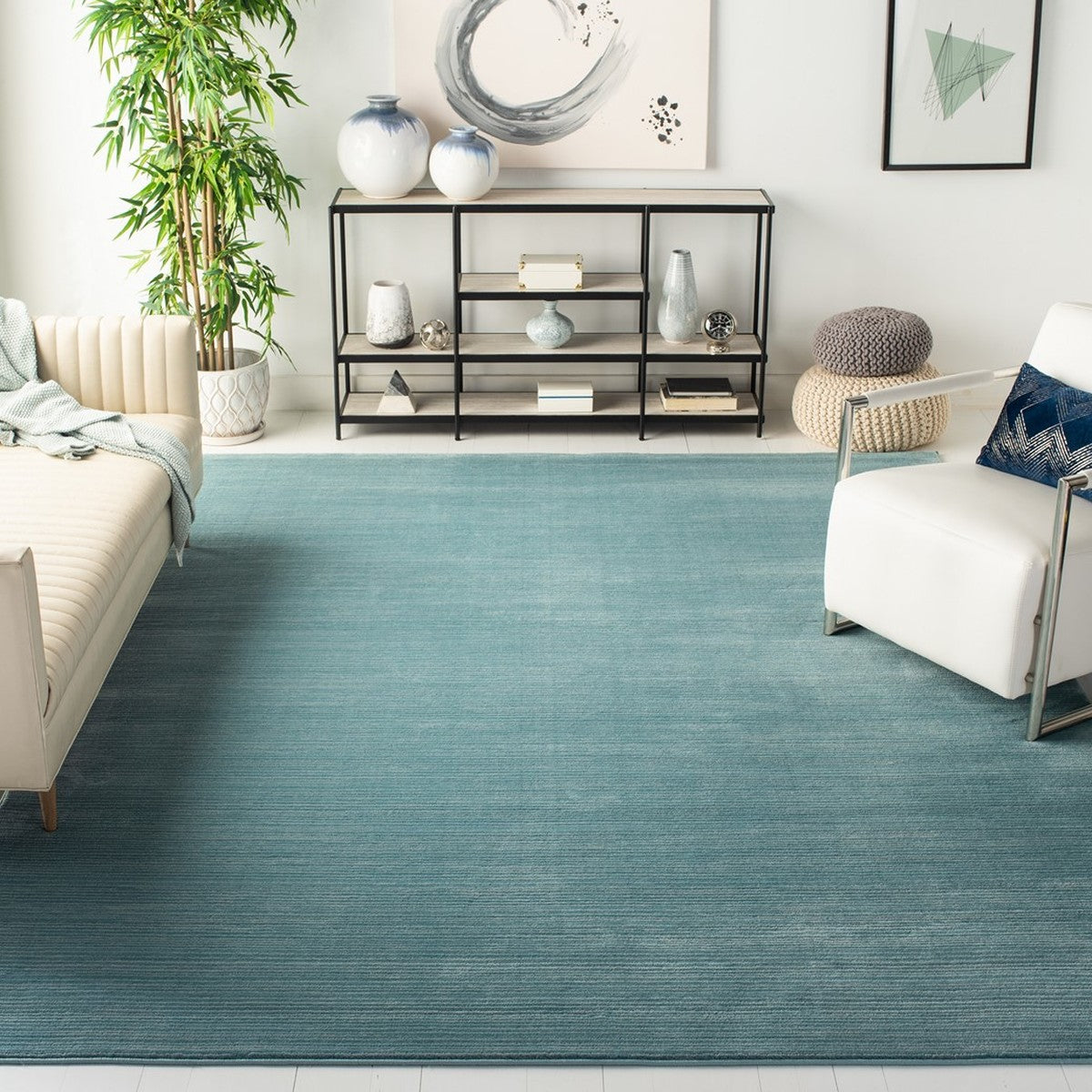 Elegant Vision 606 Flat Weave Area Rug Crafted from a Durable Blend of Polypropylene and Polyester for Home Decor