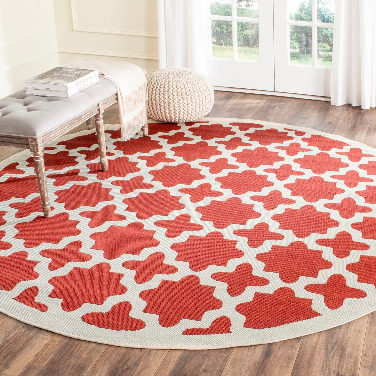 Safavieh Courtyard Durable and Stylish Power Loomed Area Rug Ideal for Both Indoor and Outdoor Decorative Spaces