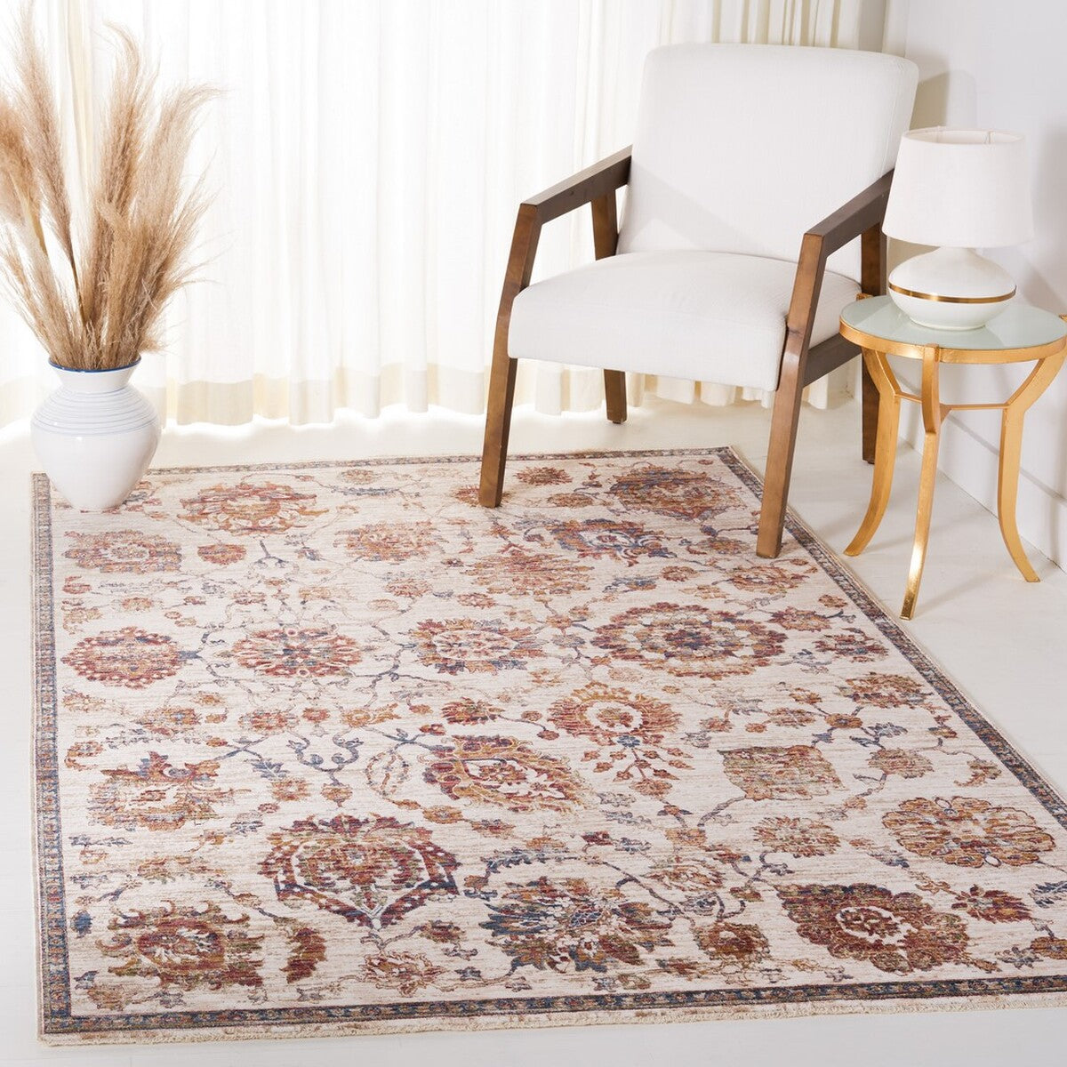 Heirloom 718 Luxury Power-Loomed Polyester Pile Rug for Classic Home Decor