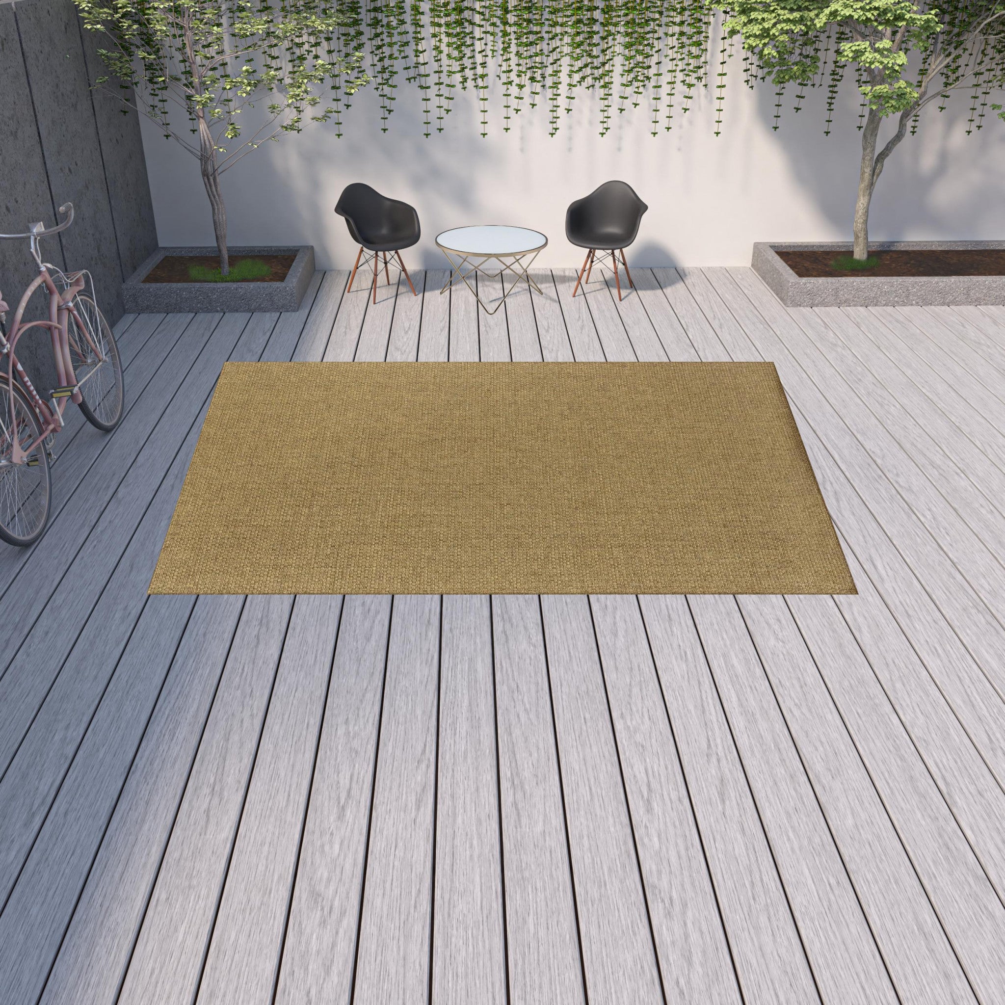 Stylish Tan 8x11 Outdoor Area Rug for Elegant Indoor & Outdoor Spaces