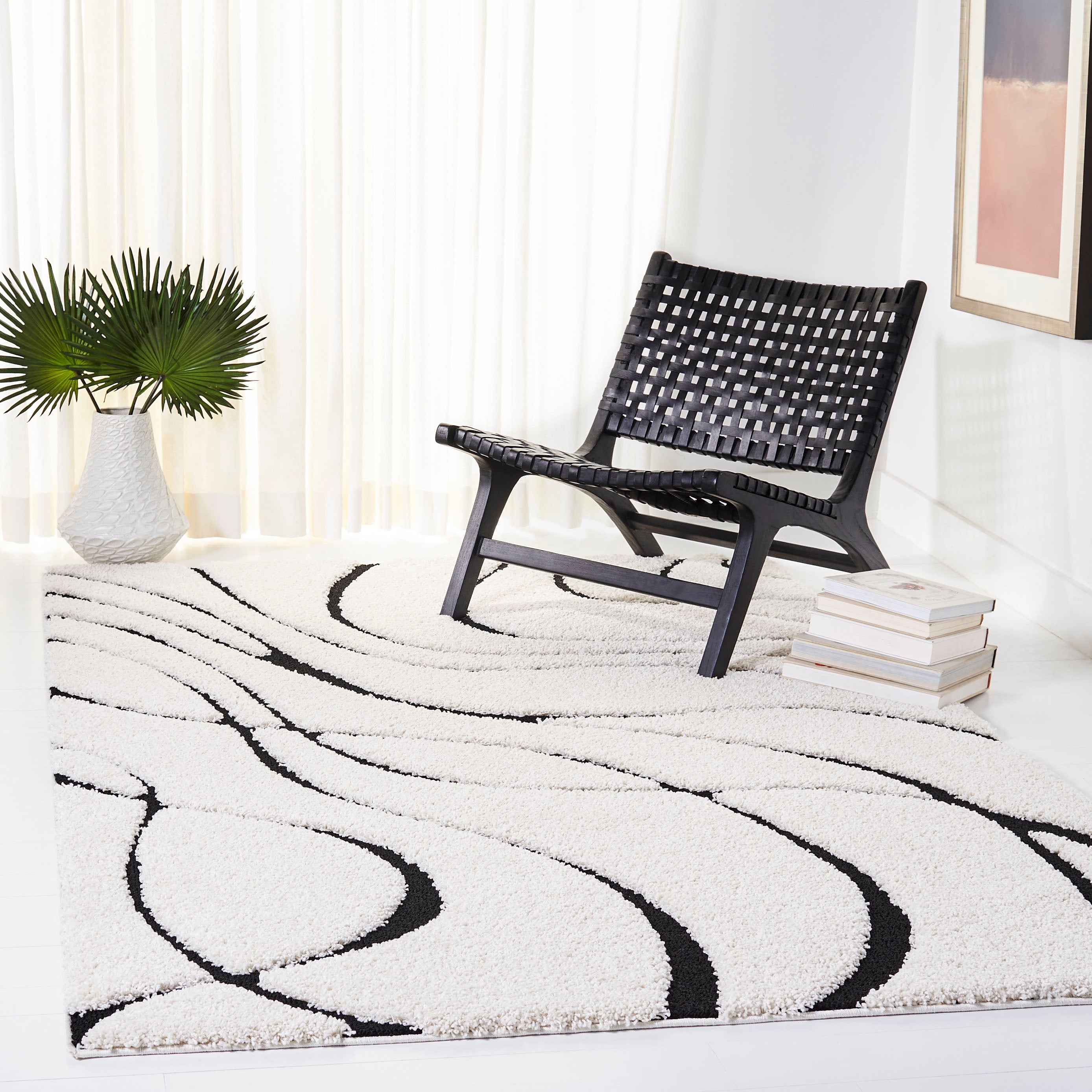 Luxurious Power Loomed Polypropylene Shag Rug from Turkey for Cozy Florida Home Decor
