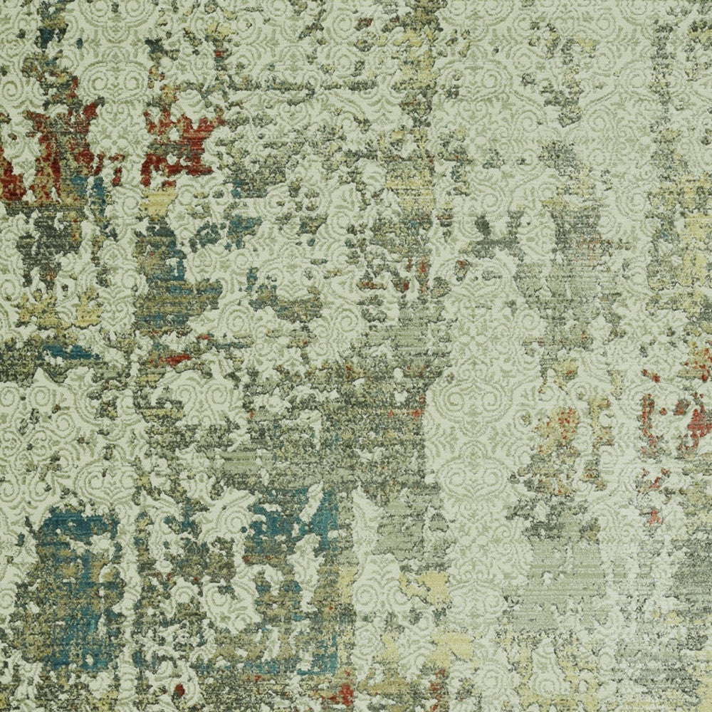Stylish 5' x 8' Ivory Abstract Polyester Area Rug for Chic Home Decor