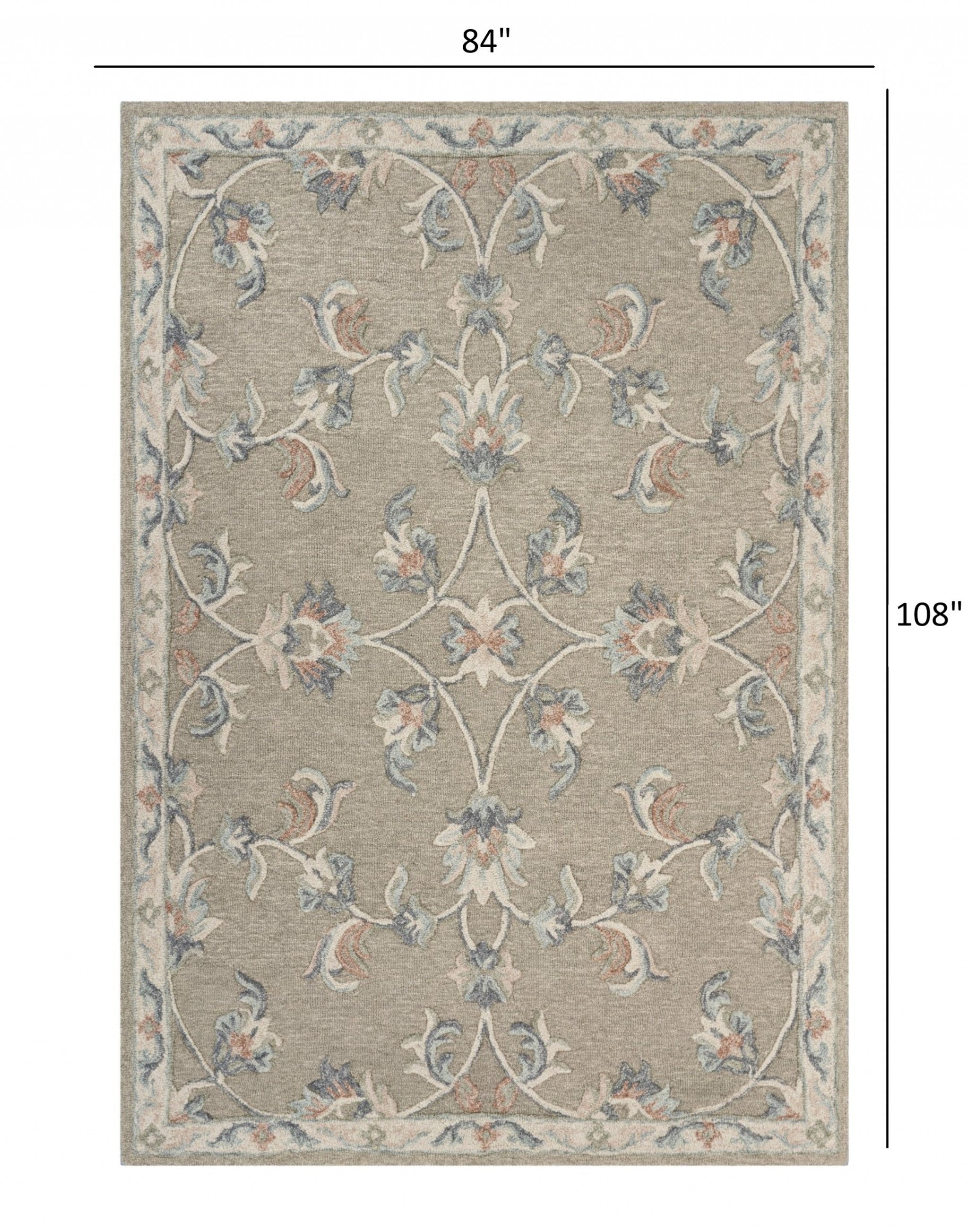 7' Hand-Tufted Gray Round Wool Area Rug - Stylish & Cozy for Any Home