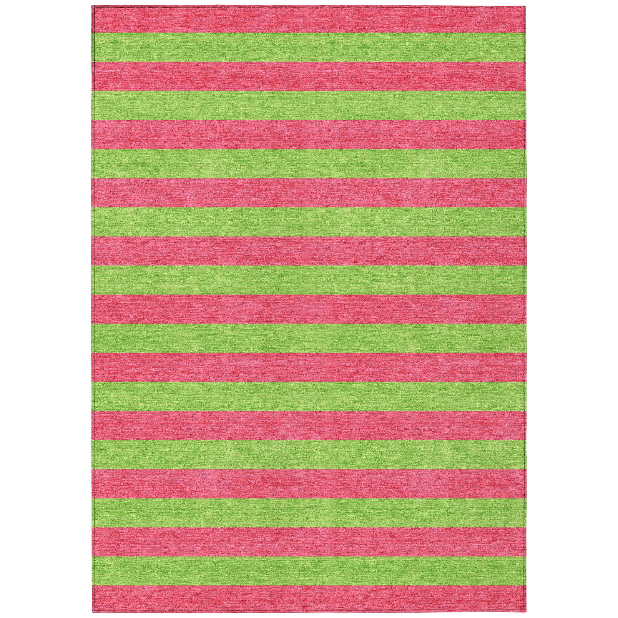 Stylish Washable and Stain - Resistant Coffee Striped Indoor - Outdoor Runner Rug