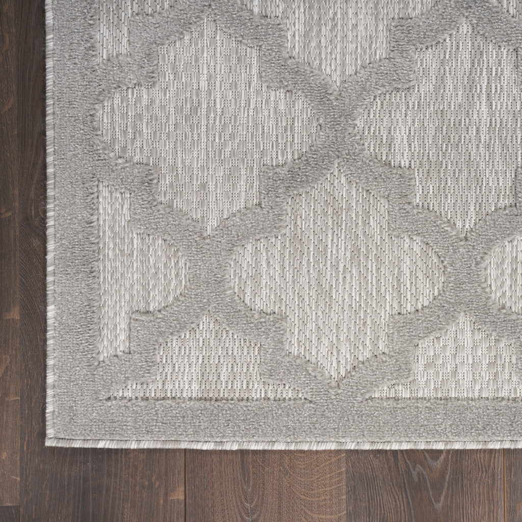 Stylish and Sophisticated 8' x 10' Gray Geometric Flatweave Area Rug for Enhancing Your Living Space