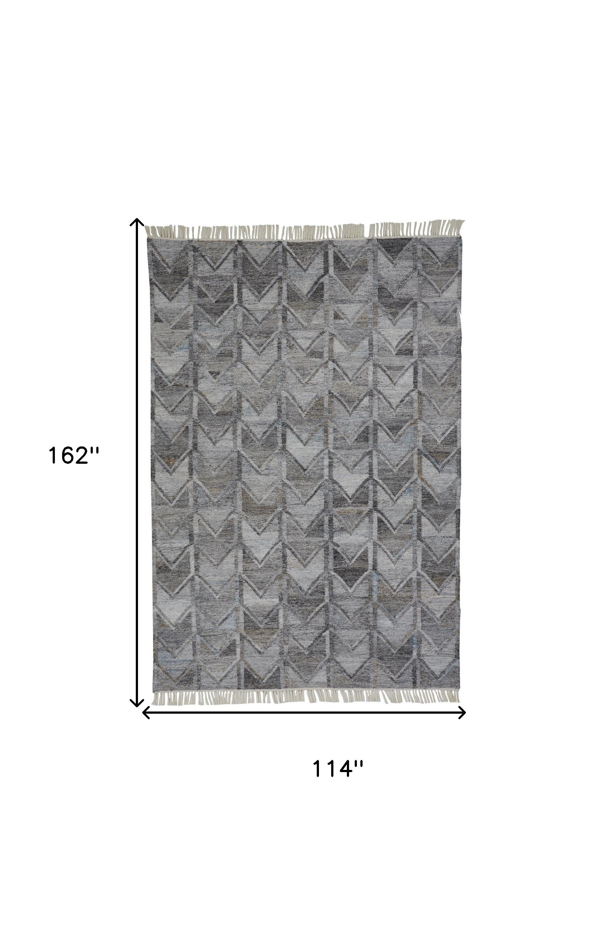 Stylish and Artisan-Crafted Hand Woven Geometric Area Rug with Fringe - Stain Resistant Decor for Your Home