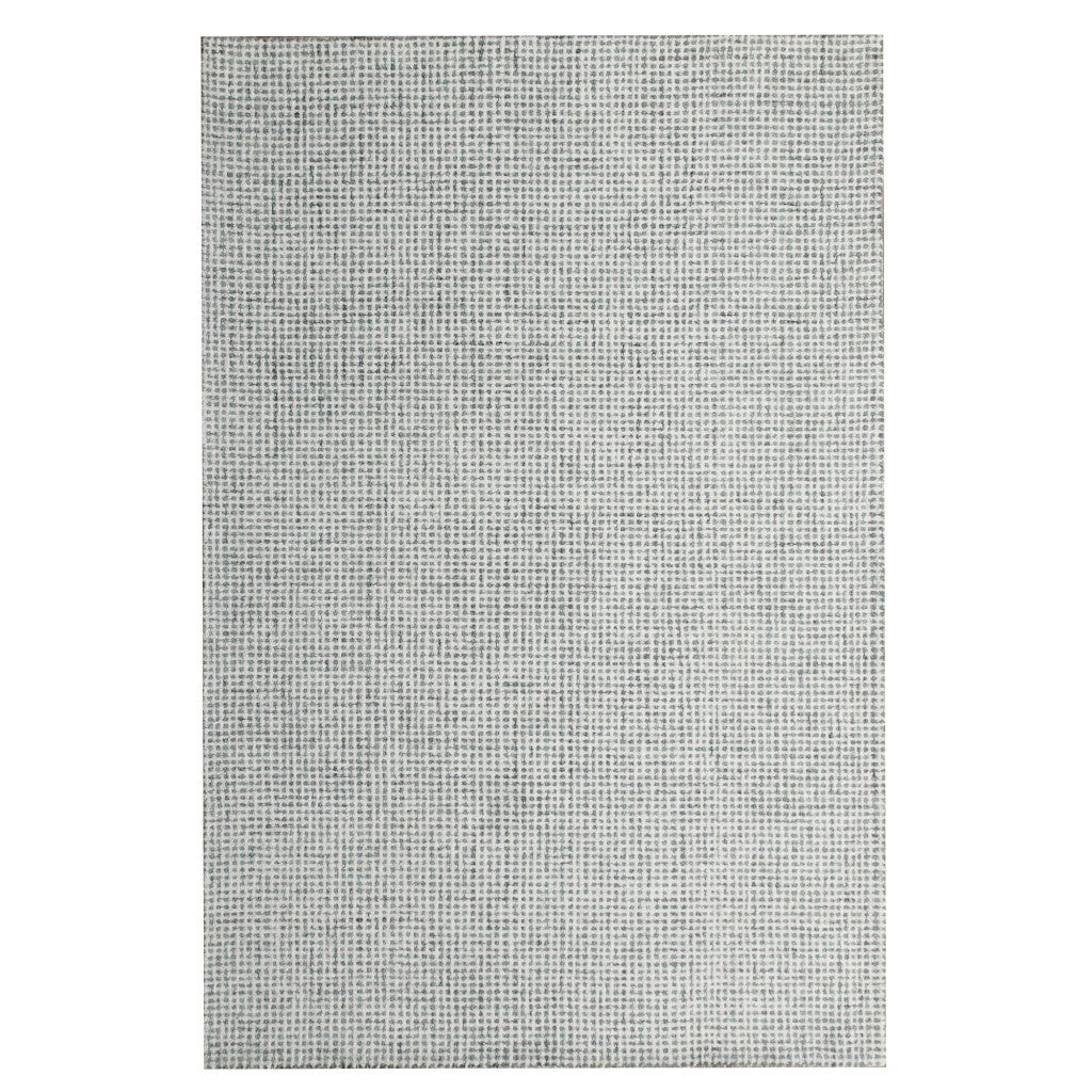 Handmade Blue and Ivory Wool Area Rug - Cozy, Stylish for Neutral Home Decor