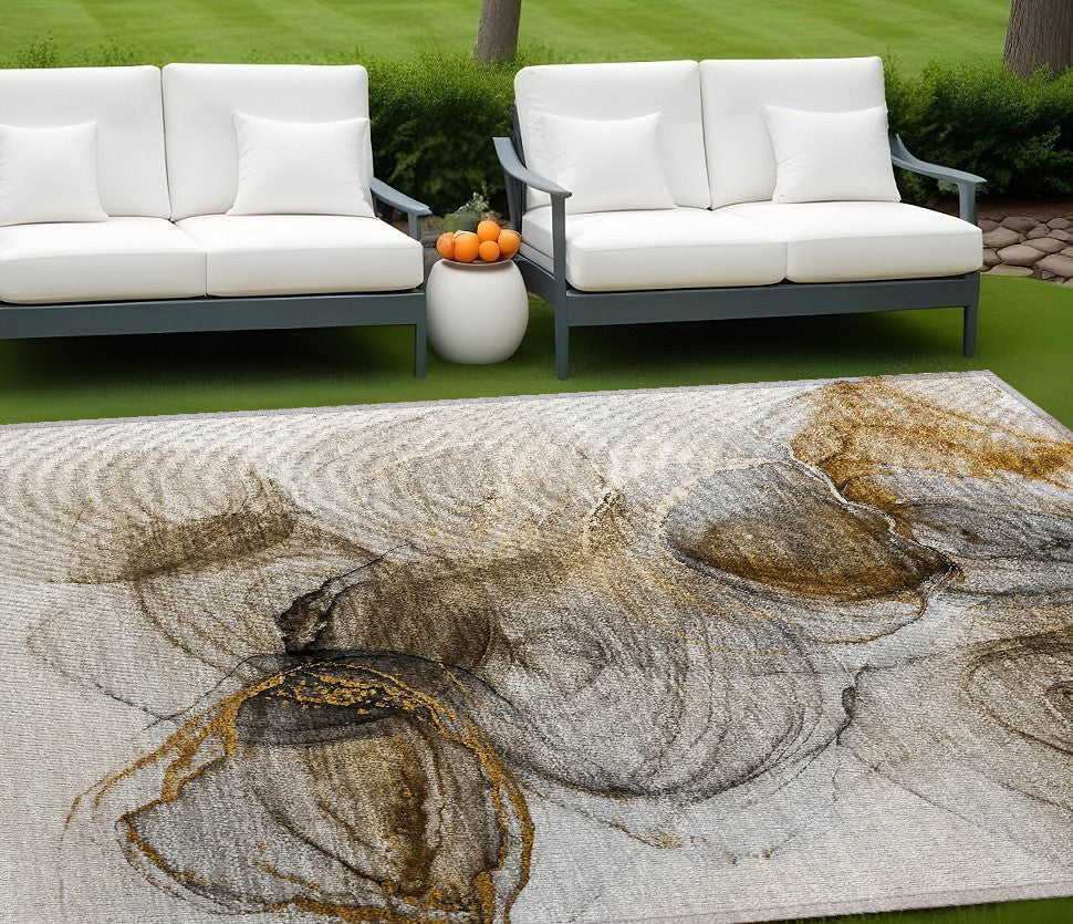 Stylish Purple Washable Non-Skid Abstract Runner Rug for Indoor & Outdoor Use