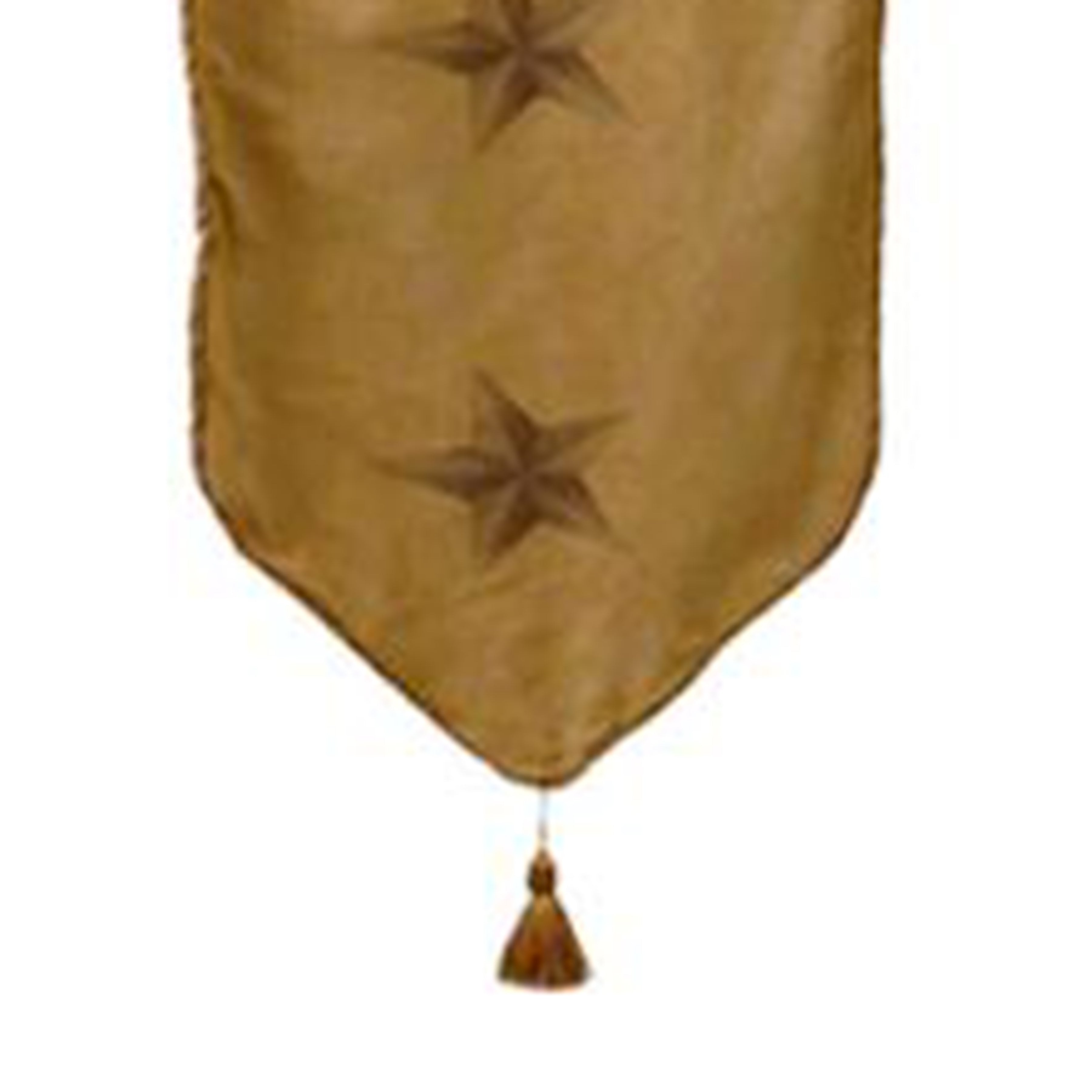 Elegant Faux Suede Luxury Table Runner with Western Star Motif for Stylish Dining