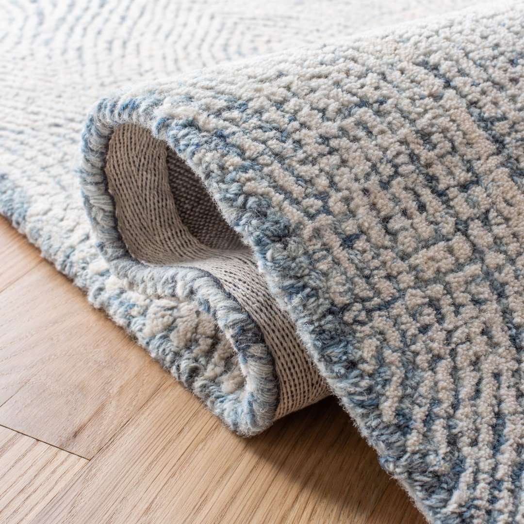 High - end Abstract Tufted Wool Area Rug with an Elegant Rectangle Shape, Ideal for Stylish Home Decor