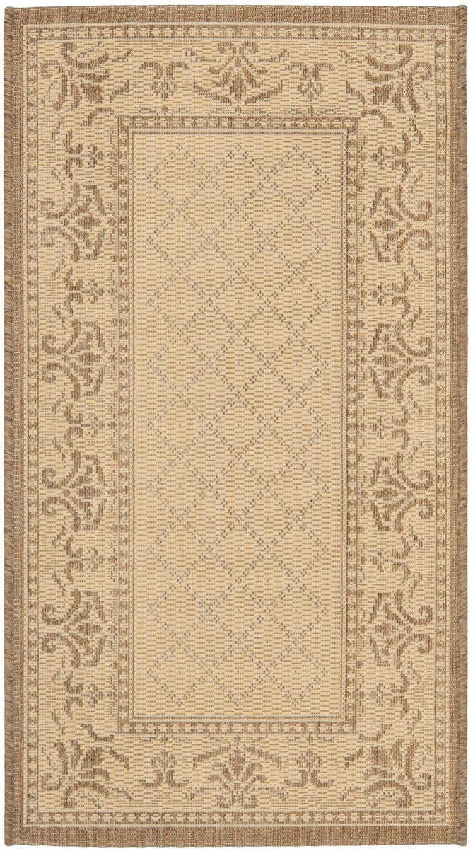 Elegant Courtyard Style Power Loomed Floral Indoor and Outdoor Decorative Rug with Durable and Weather-Resistant Features
