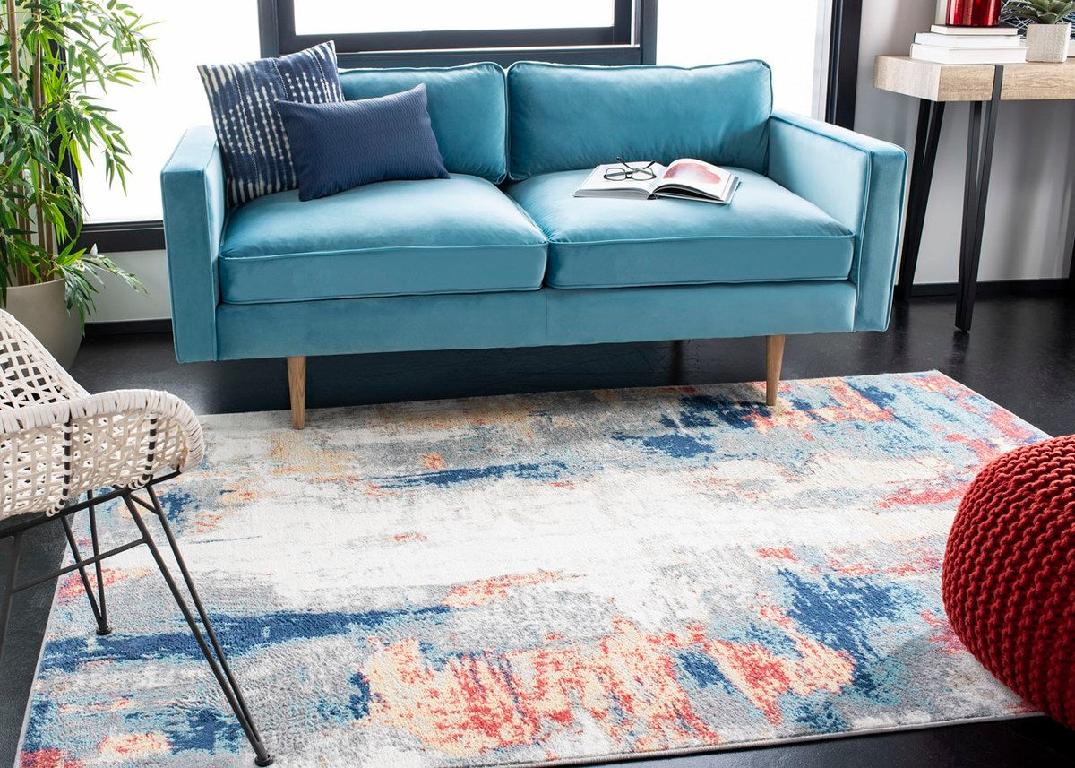 Luxurious Turkish Crafted Power Loomed Rectangle Rug with 8MM Pile Height Made of Durable Polypropylene